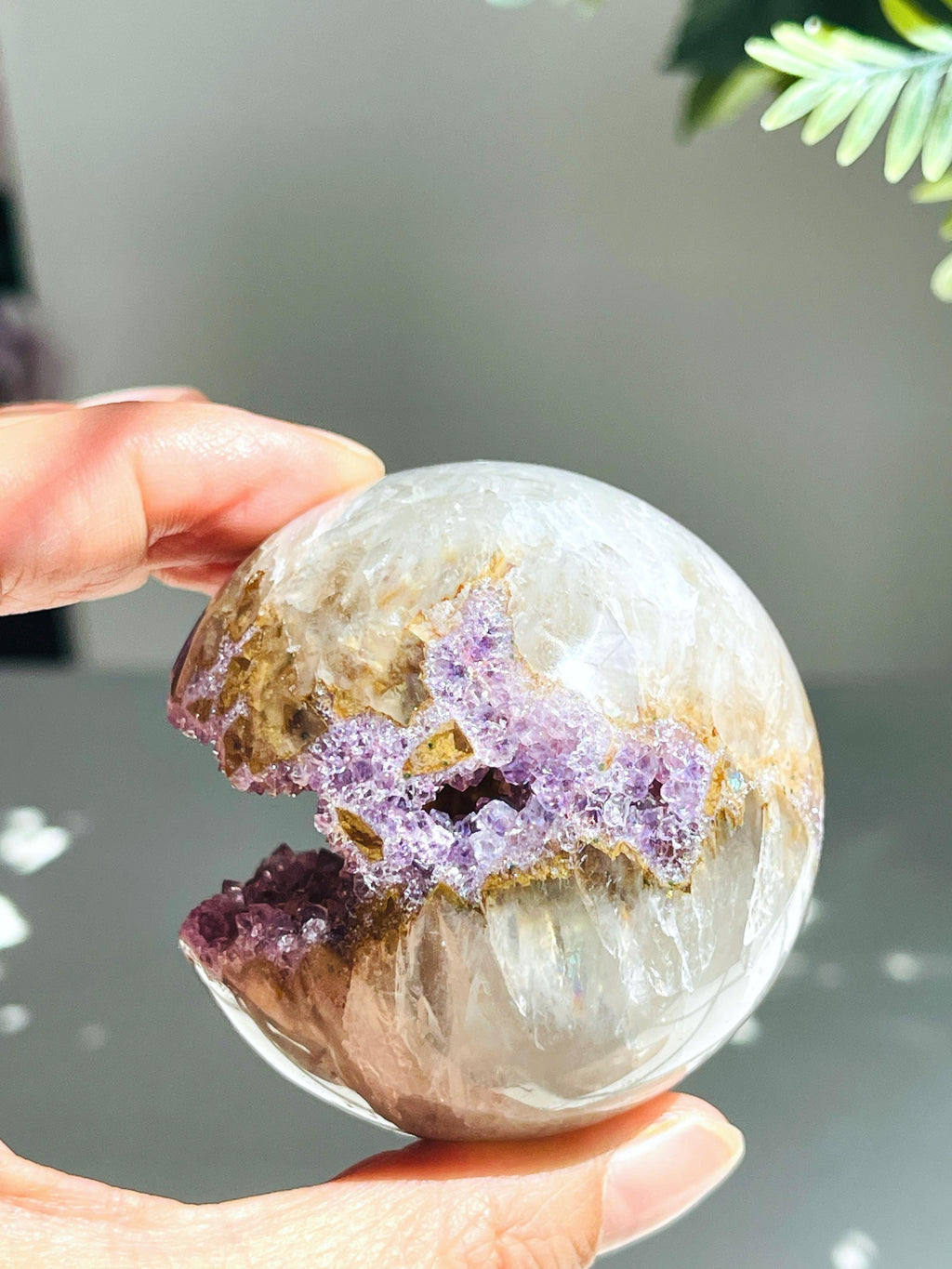 Gorgeous Amethyst Sphere, Druzy Amethyst Sphere, unique gift, Crystal gift, Home Decor