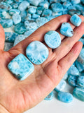 Genuine Natural Larimar Tumble Stone | High-Quality Larimar Pocket Stone