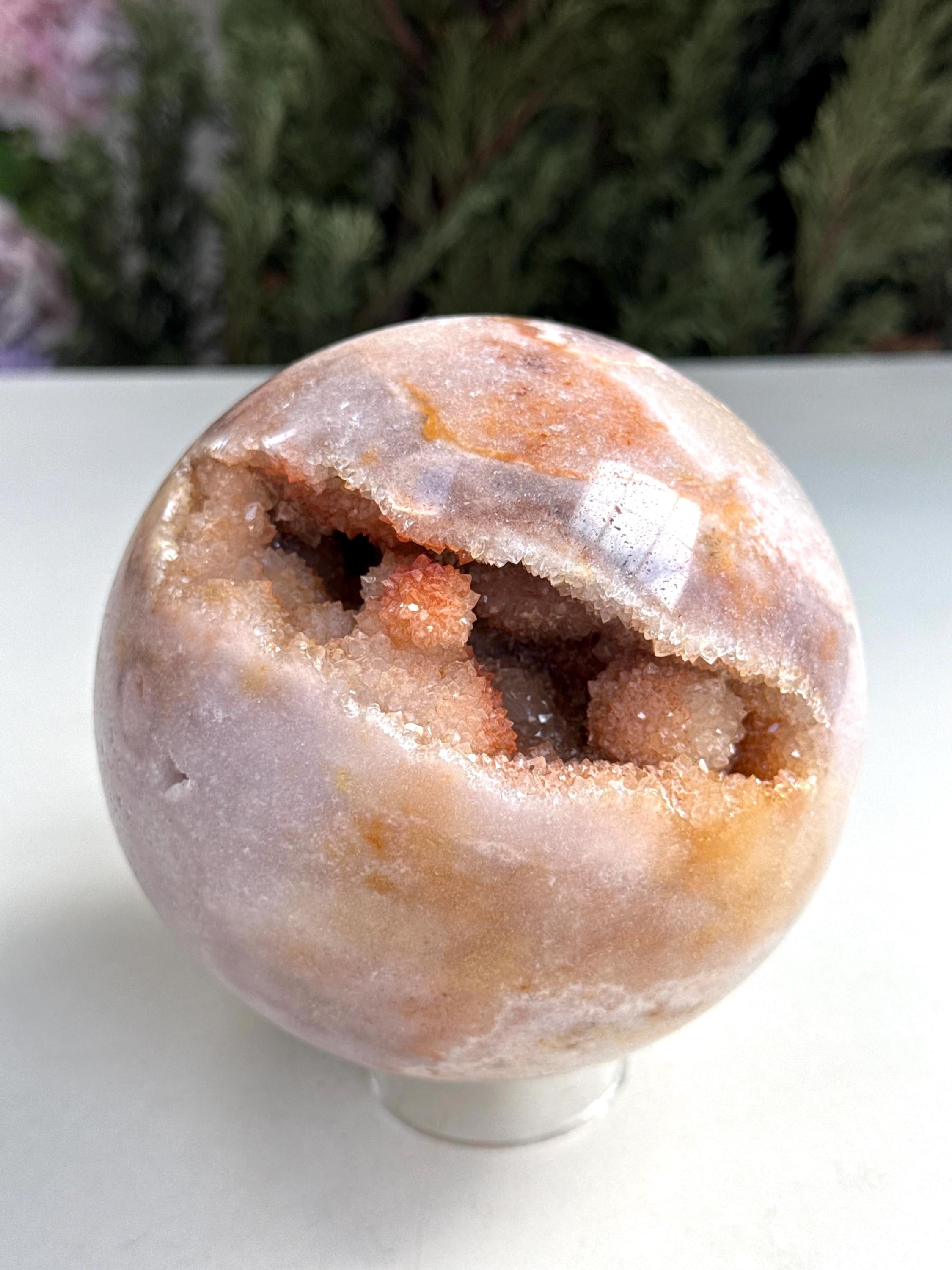 Pink Amethyst Sphere – 115mm, 1.9kg | Shimmering Collector's Piece from Brazil