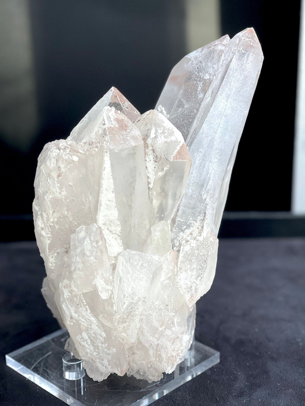 3.7kg Lemurian Quartz, Statement Lemurian Quartz cluster with pink lithium, quartz crystal, Healing Crystals, Crystal Gift - Million Years Crystal
