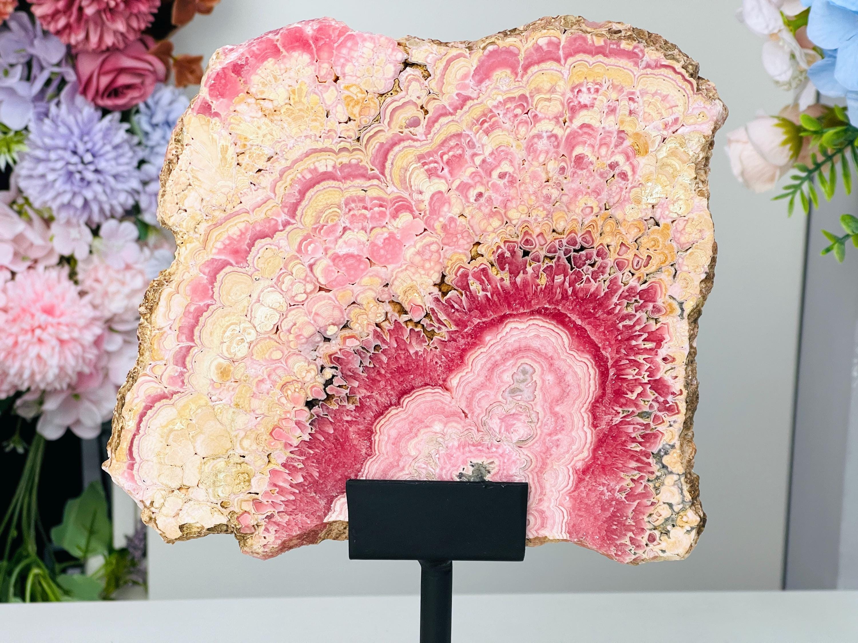 Rhodochrosite Slab Unique Collection piece, Natural Rhodochrosite Slab,
