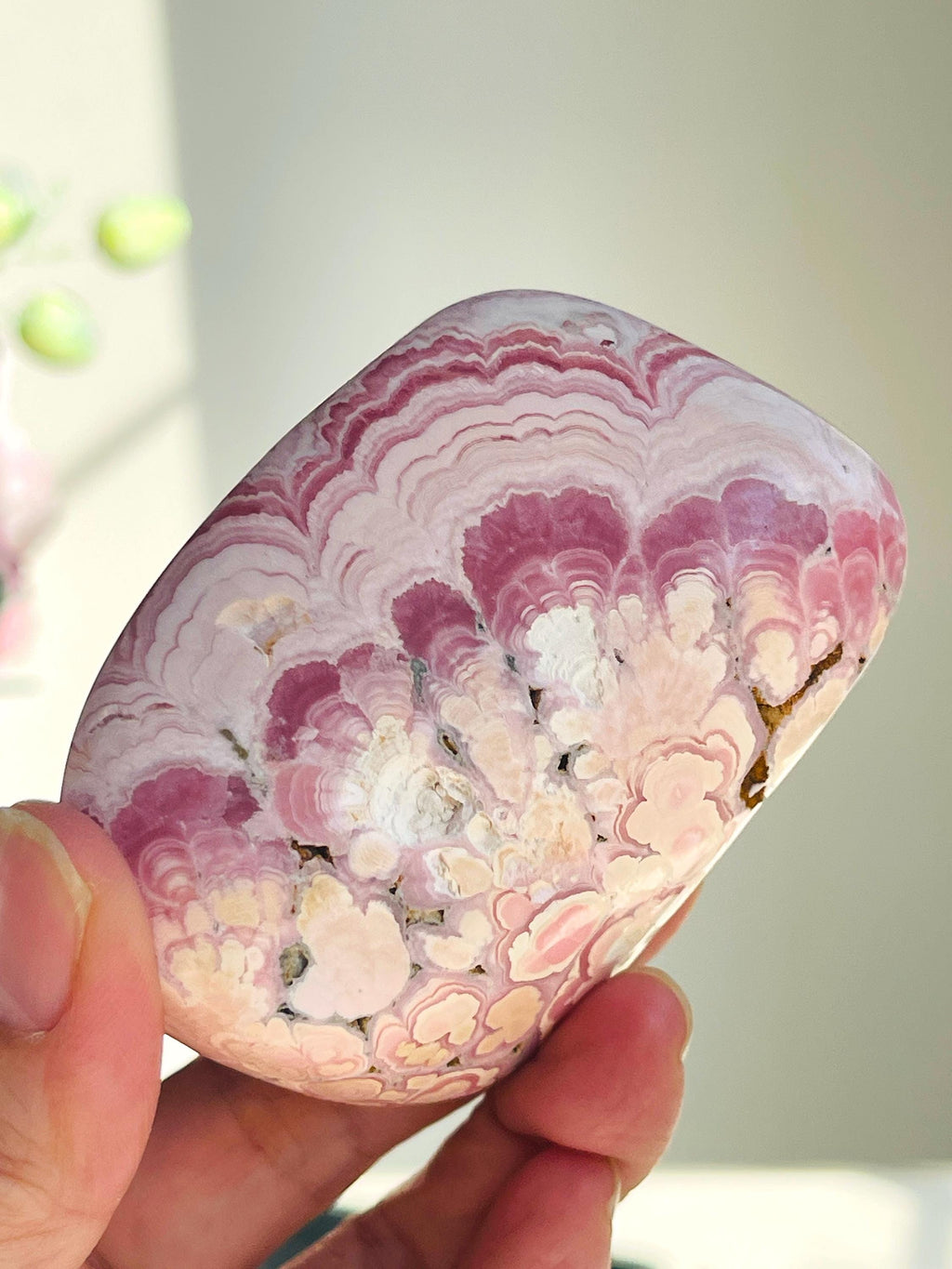 Unique Rhodochrosite Freeform, Natural Rhodochrosite, Argentina Pink Rhodochrosite, Crystal Gift, Mineral Collection