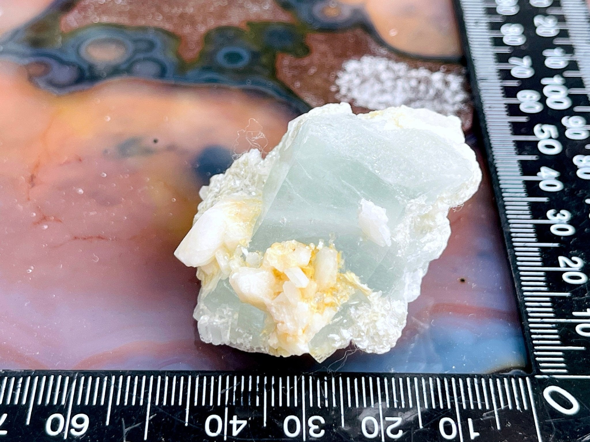 40g Natural Aquamarine Beryl Specimen with Muscovite – Raw Crystal from Skardu, Pakistan - Million Years Crystal
