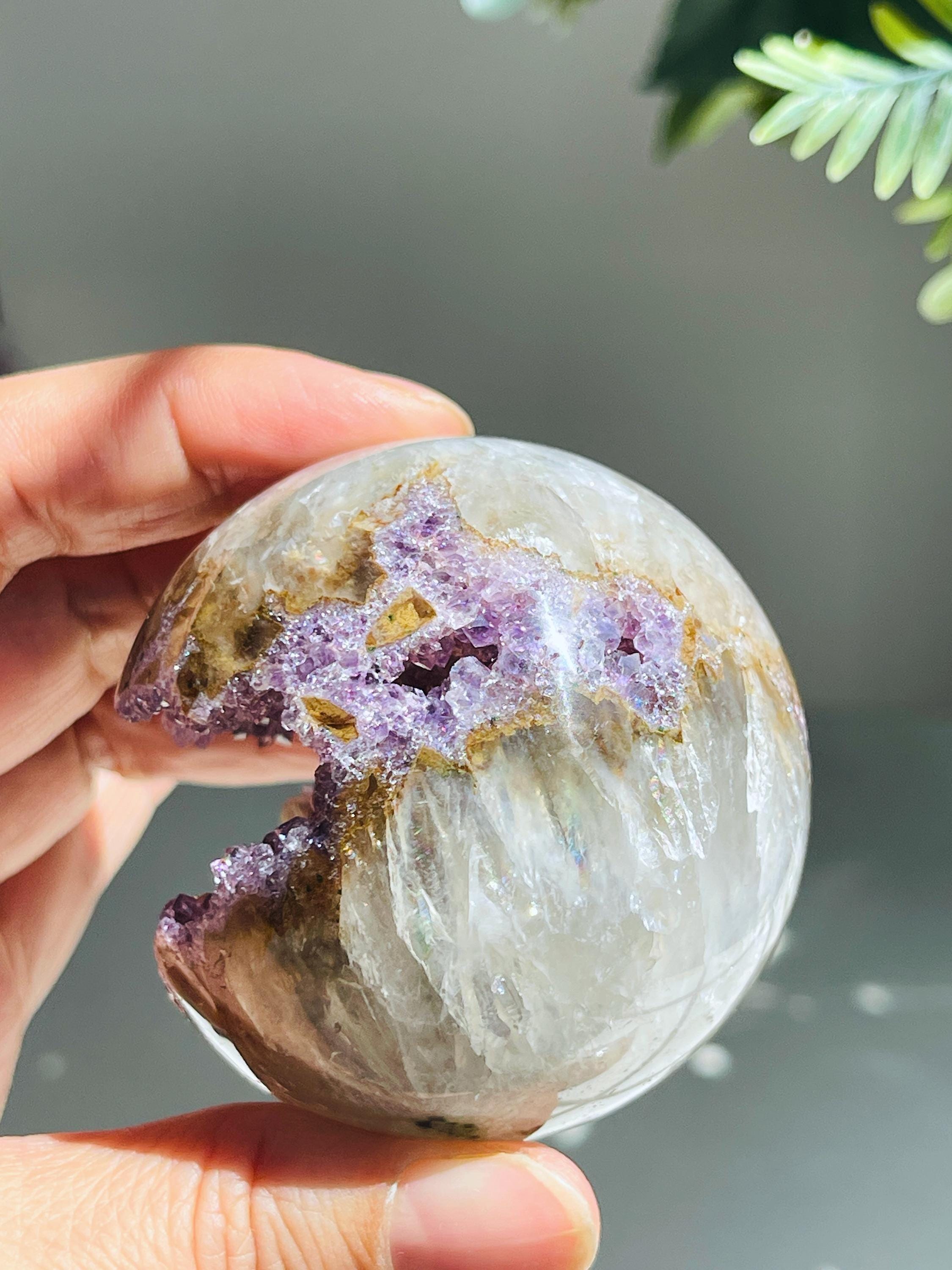 Gorgeous Amethyst Sphere, Druzy Amethyst Sphere, unique gift, Crystal gift, Home Decor