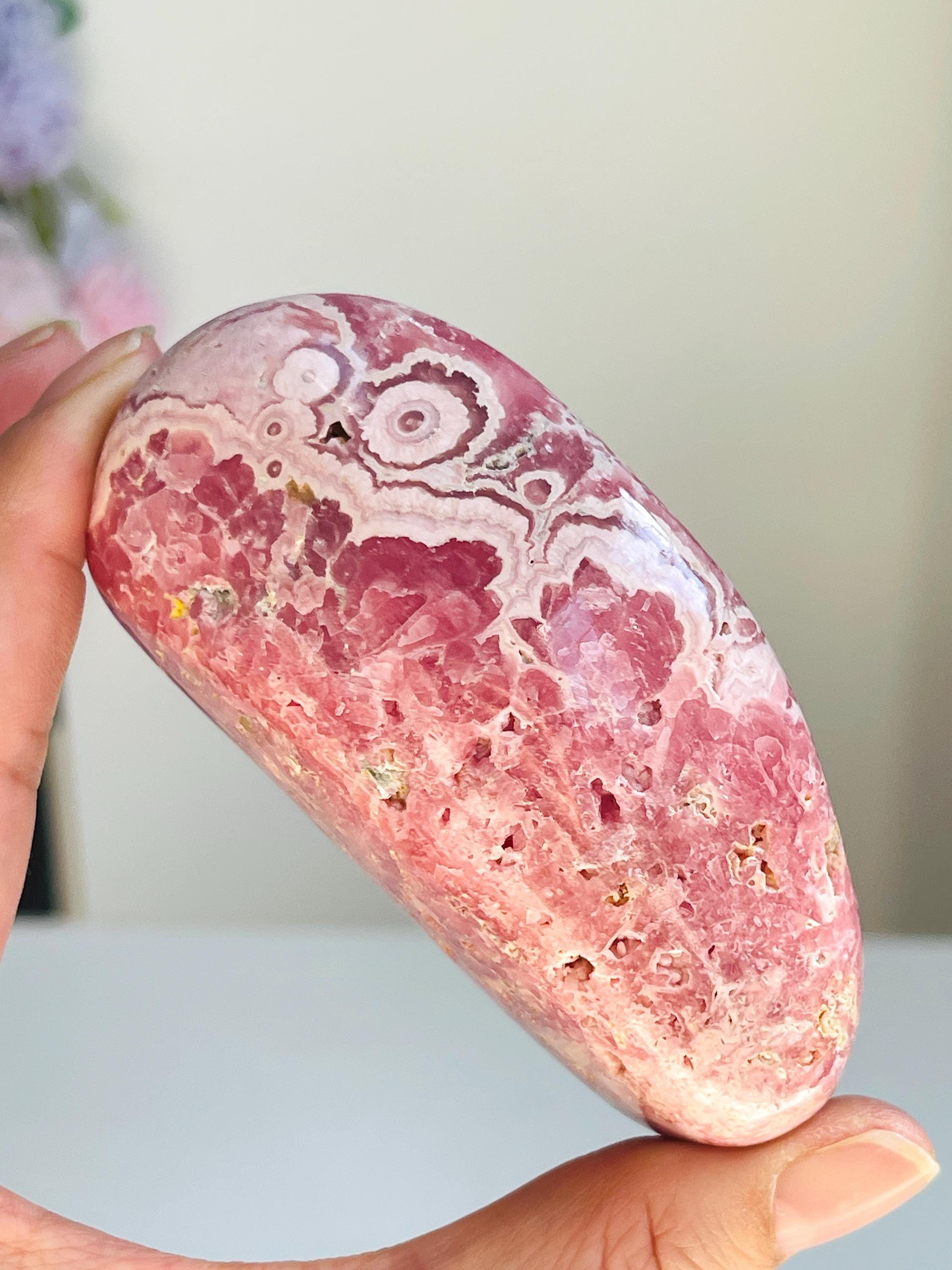 Unique Rhodochrosite Freeform, Natural Rhodochrosite, Argentina Pink Rhodochrosite, Crystal Gift, Mineral Collection