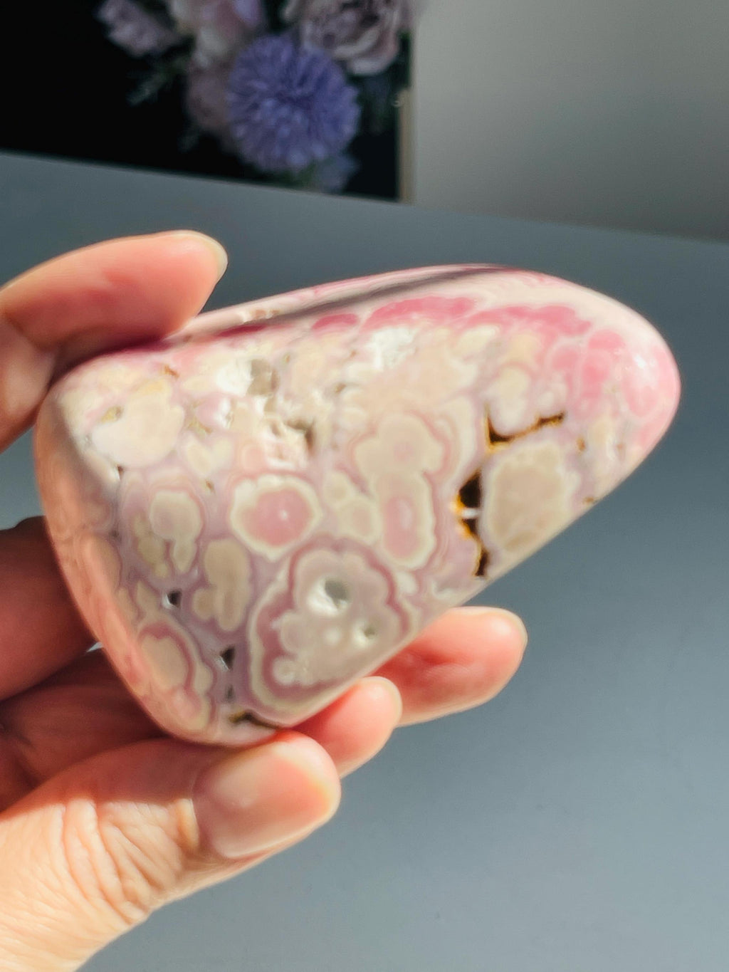 Unique Rhodochrosite Freeform, Natural Rhodochrosite, Argentina Pink Rhodochrosite, Crystal Gift, Mineral Collection