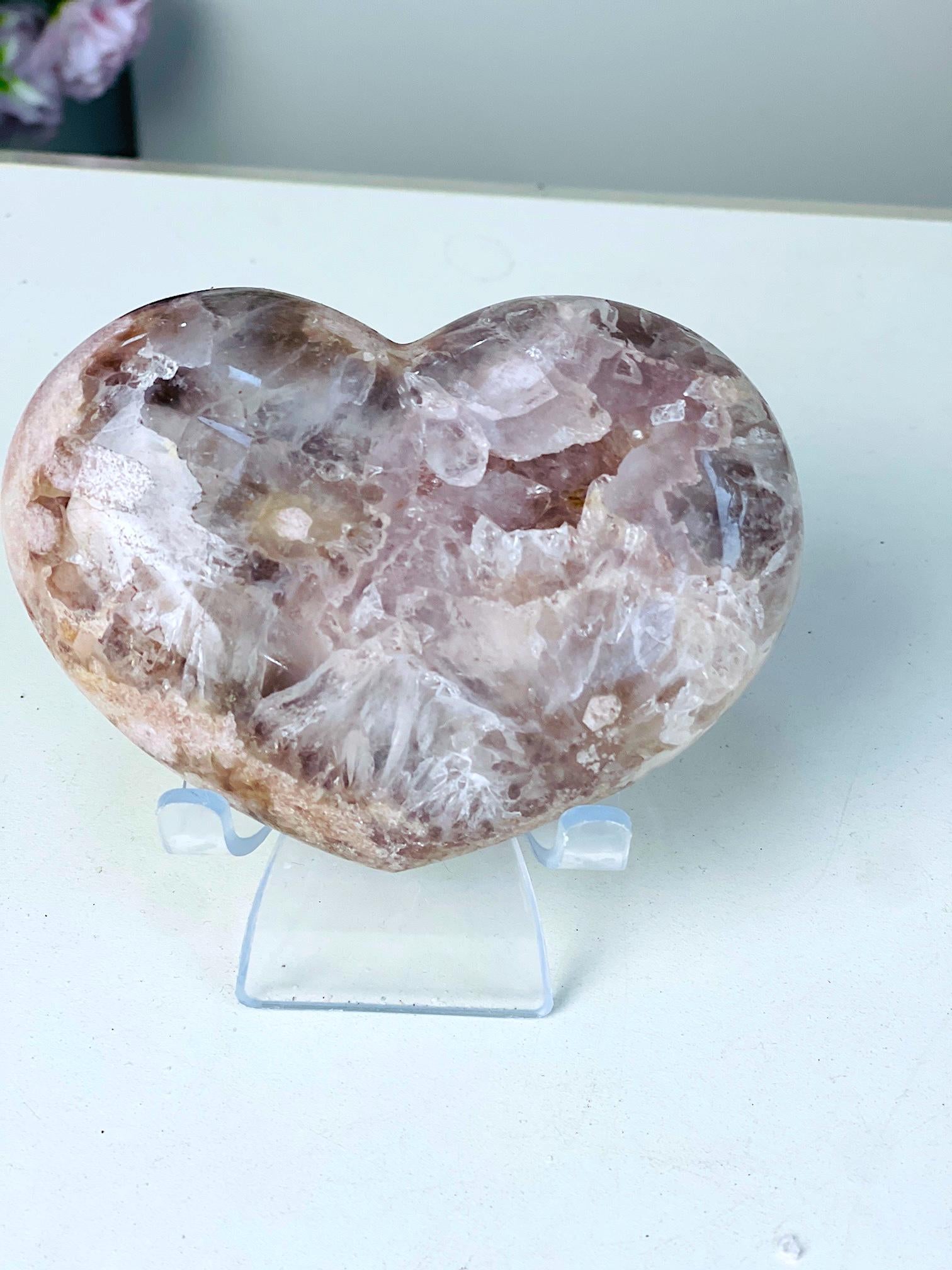 Pink Amethyst, High Quality Pink Amethyst Heart, Pink Amethyst Crystal Heart, Crystal Heart, Crystal Gift, Healing Crystal