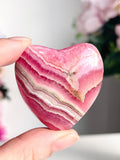 42mm Natural Rhodochrosite Heart - Million Years Crystal