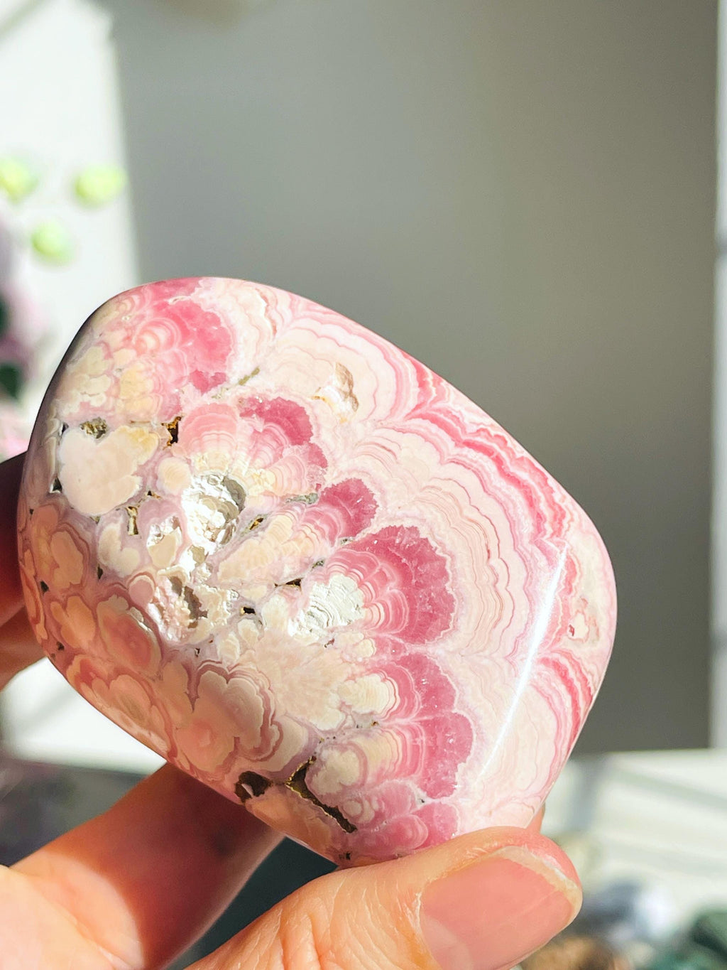 Unique Rhodochrosite Freeform, Natural Rhodochrosite, Argentina Pink Rhodochrosite, Crystal Gift, Mineral Collection