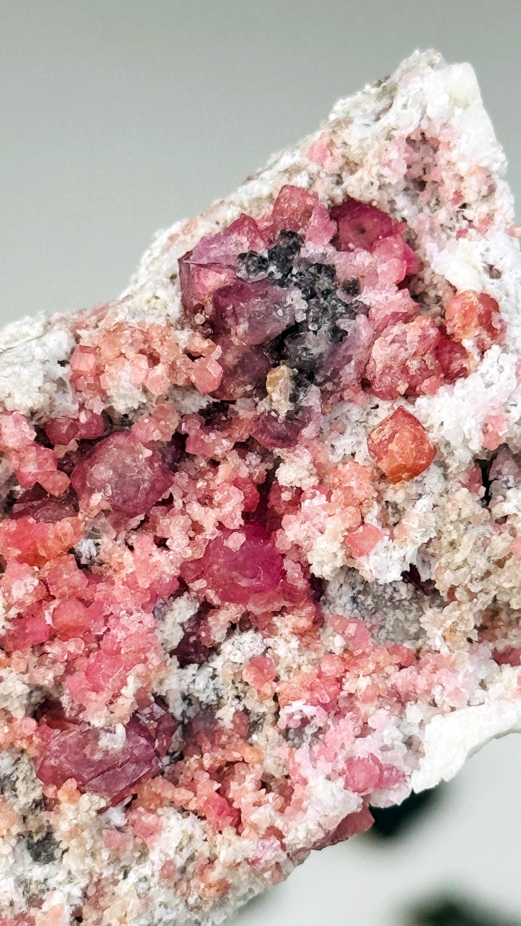 New Find !! Grossular Garnet, Rare Raspberry Pink Garnet Mineral Specimen ~ Coahuila, Mexico -5