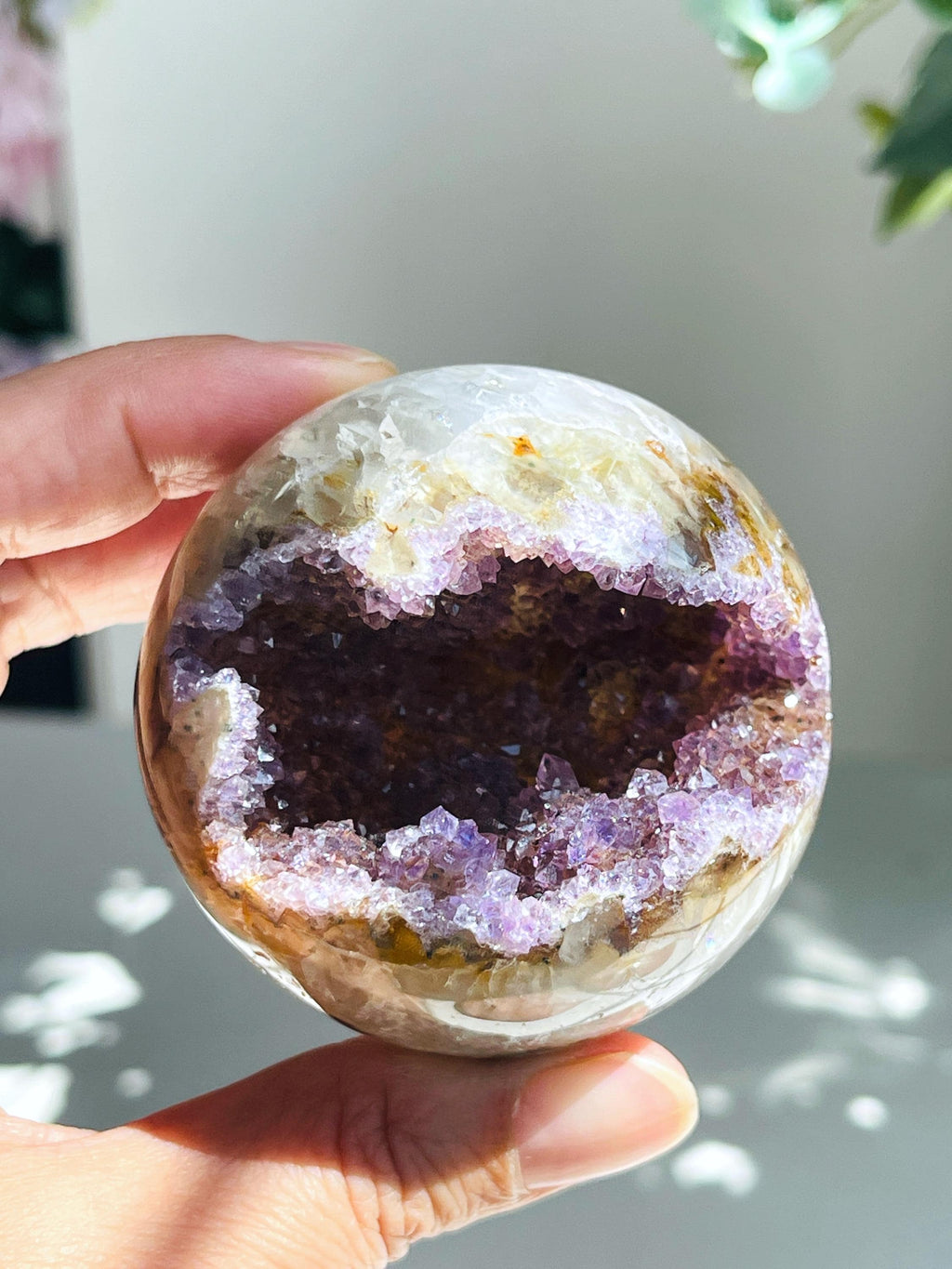 Gorgeous Amethyst Sphere, Druzy Amethyst Sphere, unique gift, Crystal gift, Home Decor