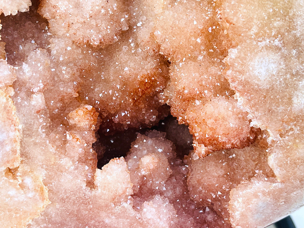 Pink Amethyst Heart, 5.4kg Statement Pink Amethyst Druzy Heart on Metal Stand, Pink Amethyst Crystal Heart, Crystal Heart, Crystal Gift