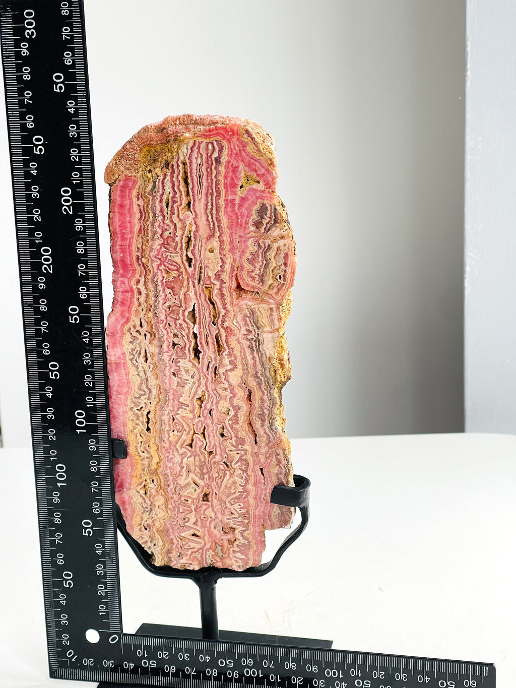 769g Rhodochrosite Slab, Unique Argentina Pink Rhodochrosite Crystal, Natural Mineral for Collection, Healing Stone, Gift for Crystal Lovers