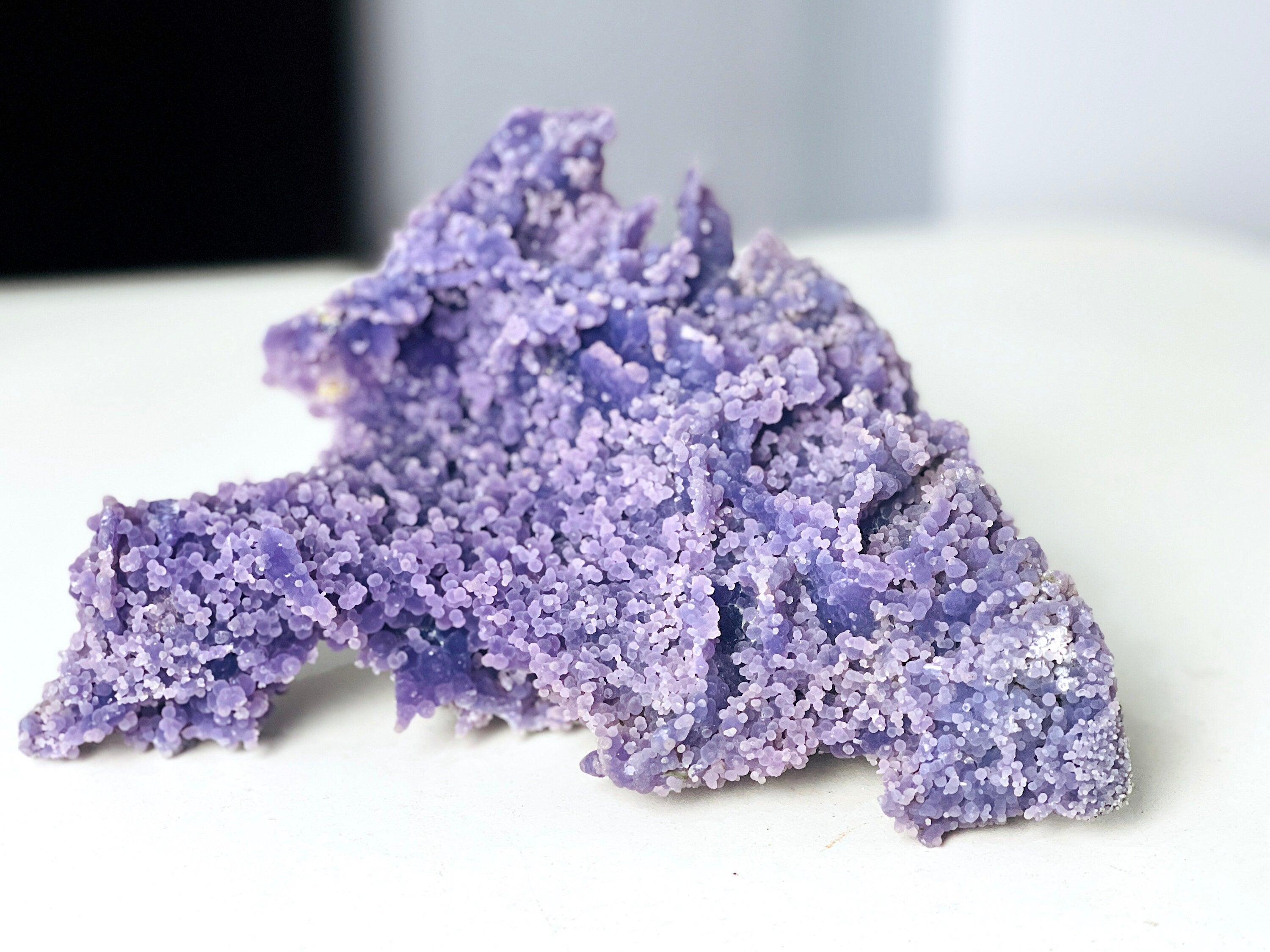 Natural 1.3kg Grape Agate Cluster – Rare Purple Botryoidal Crystal for Healing & Mineral Collectors
