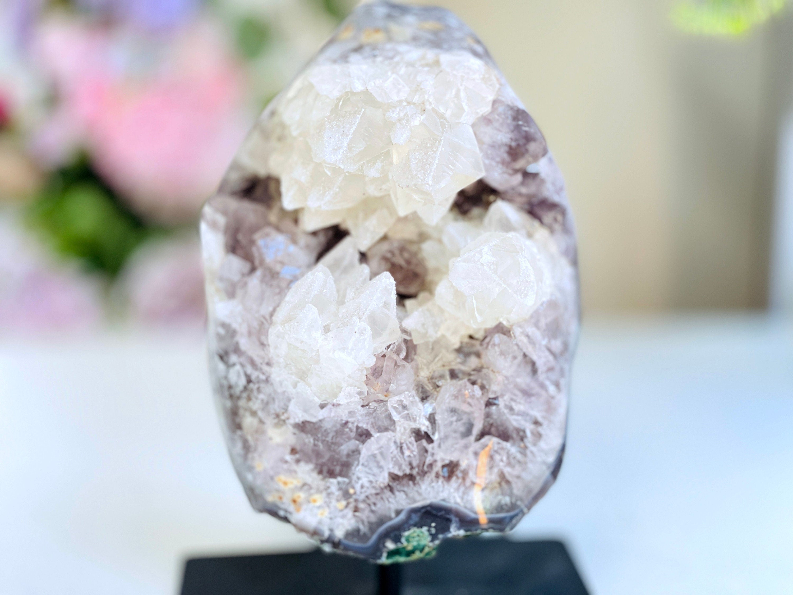 3.6kg Exquisite Amethyst with Calcite Mineral Specimen, Special Calcite & Amethyst Specimen, Calcite Specimen, Amethyst Mineral Specimen