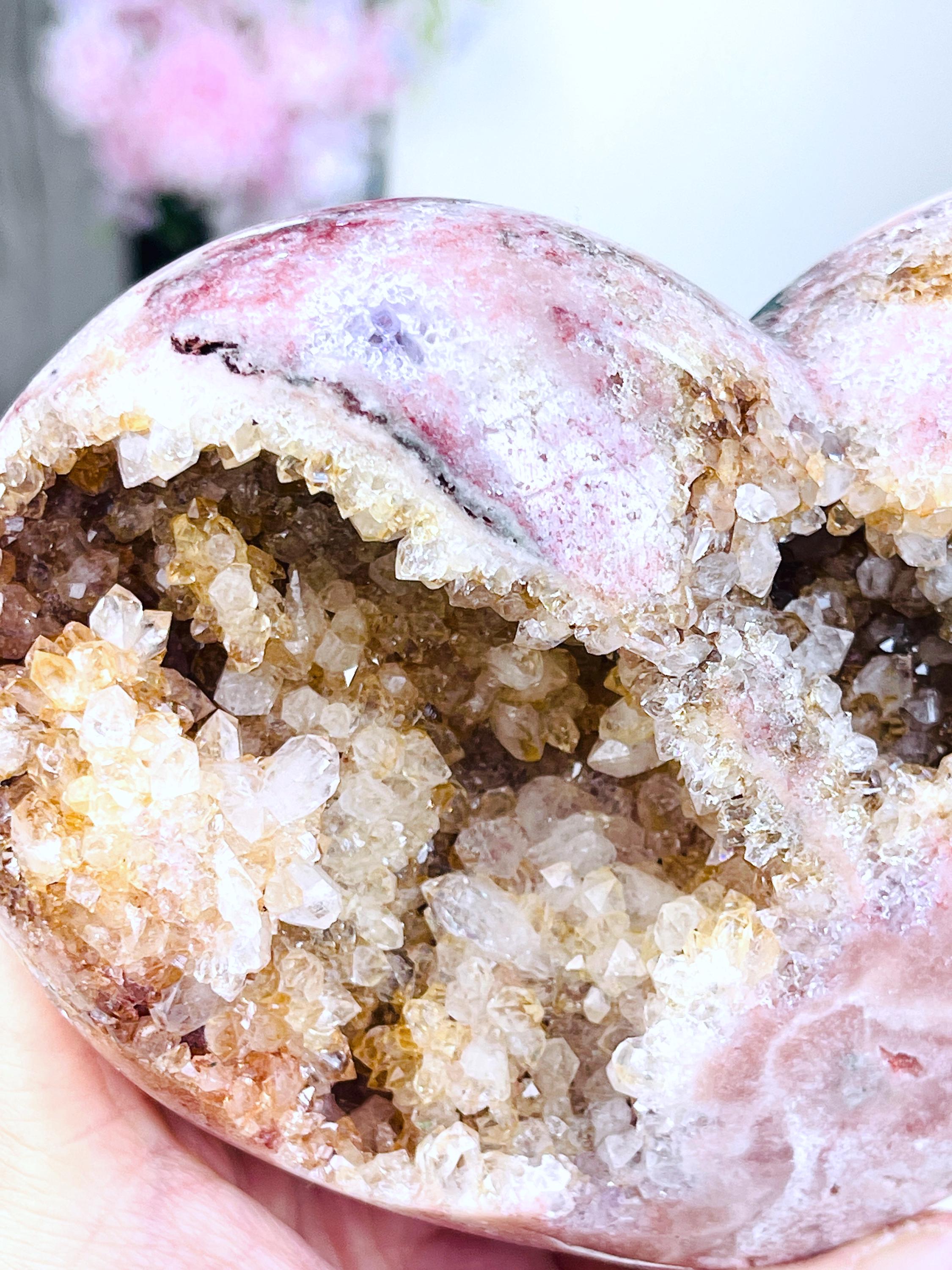 Pink Amethyst Heart, Large 0.9kg Pink Amethyst Crystal Heart, Crystal Heart, Crystal Gift, Healing Crystal