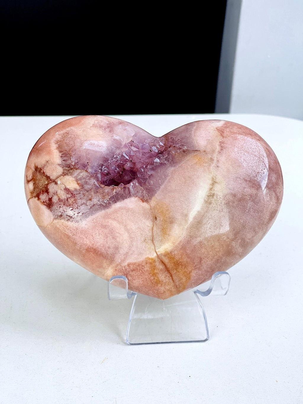 Pink Amethyst, High Quality Pink Amethyst Heart, Pink Amethyst Crystal Heart, Crystal Heart, Crystal Gift, Healing Crystal