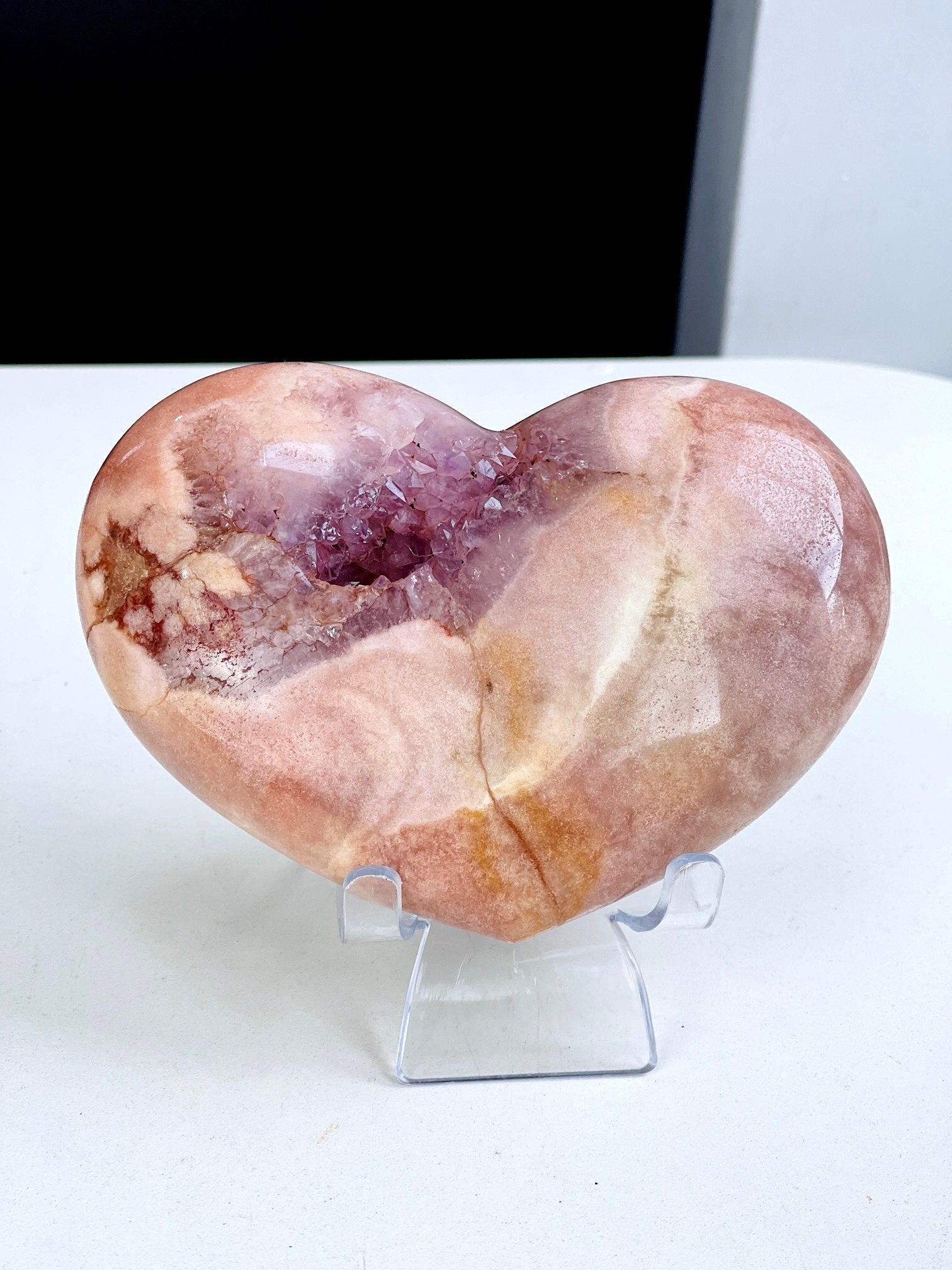 Pink Amethyst, High Quality Pink Amethyst Heart, Pink Amethyst Crystal Heart, Crystal Heart, Crystal Gift, Healing Crystal