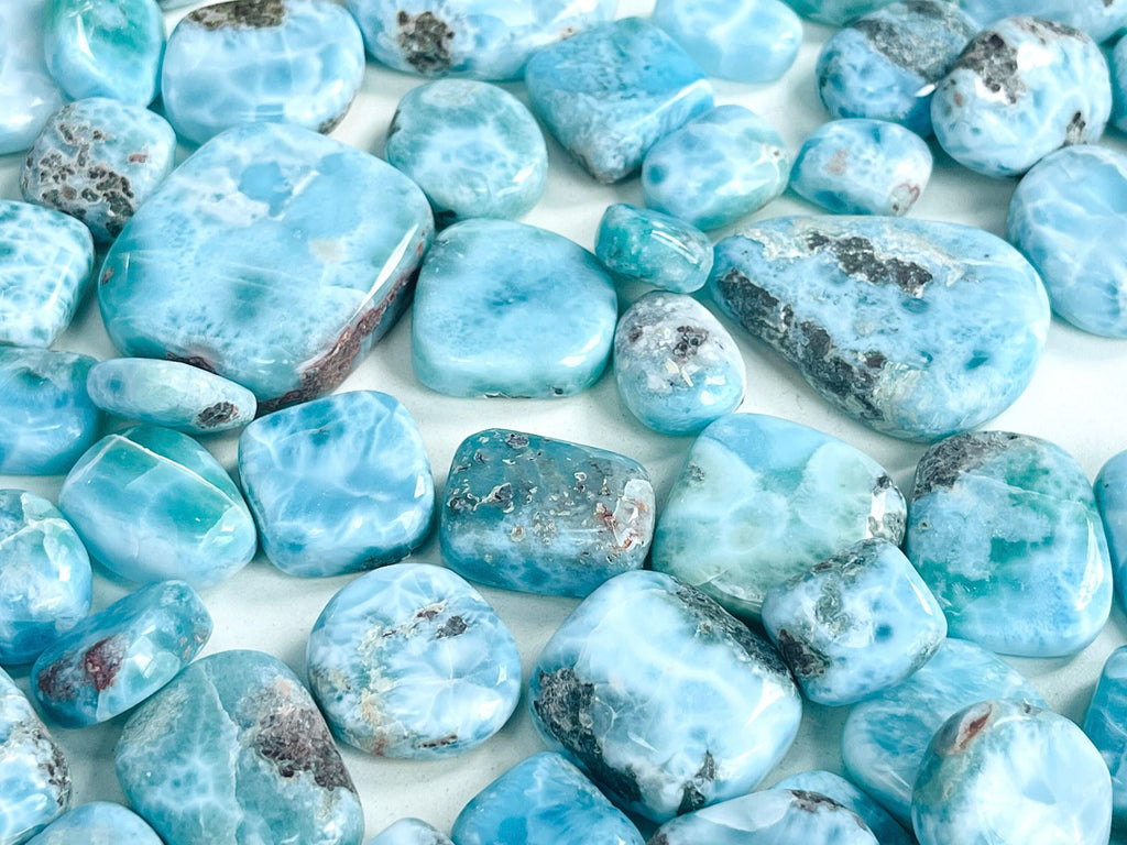Genuine Natural Larimar Tumble Stone | High-Quality Larimar Pocket Stone