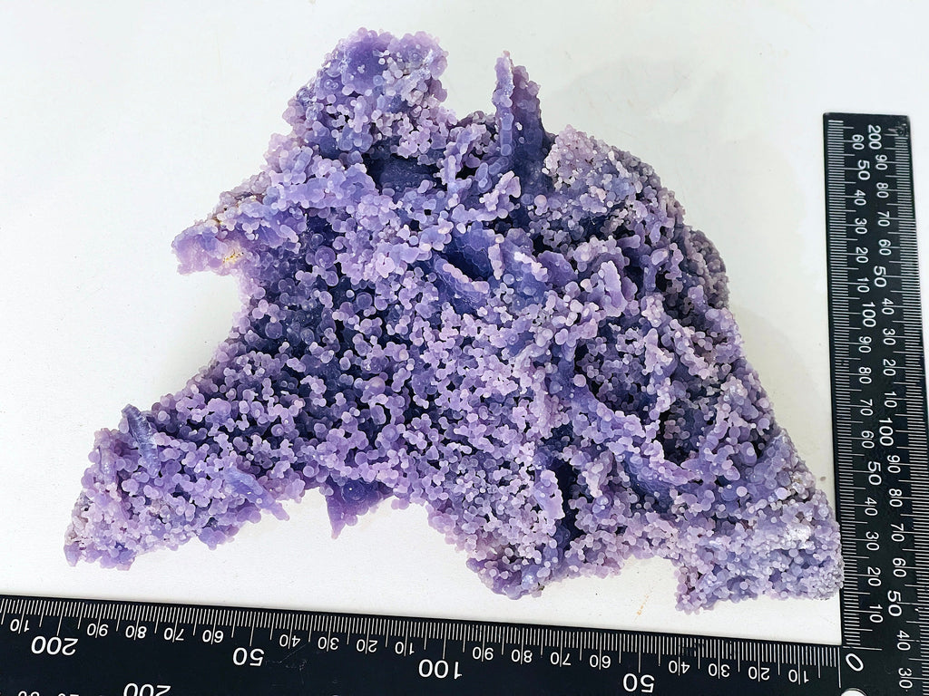 Natural 1.3kg Grape Agate Cluster – Rare Purple Botryoidal Crystal for Healing & Mineral Collectors
