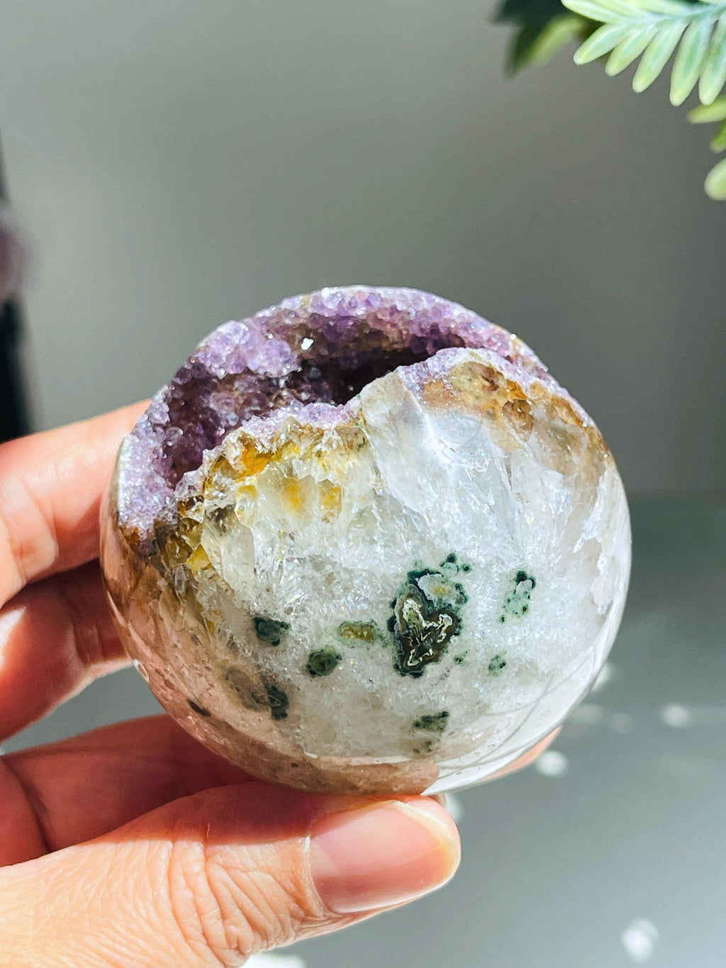 Gorgeous Amethyst Sphere, Druzy Amethyst Sphere, unique gift, Crystal gift, Home Decor