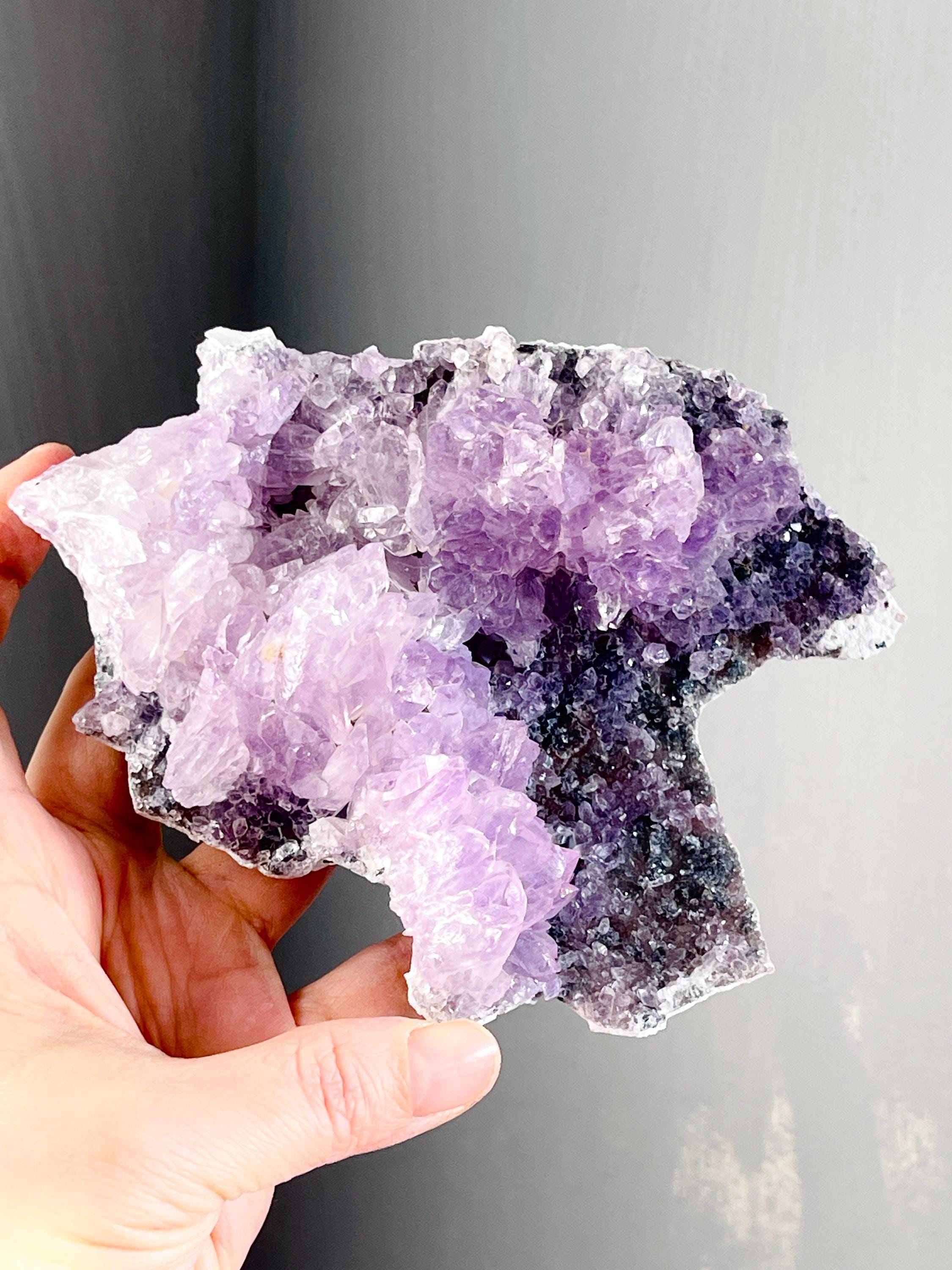 Unique Amethyst Flower, Amethyst Flower, Rare Amethyst Flower Cluster - Mineral Specimen - Rare Amethyst Flower Specimen