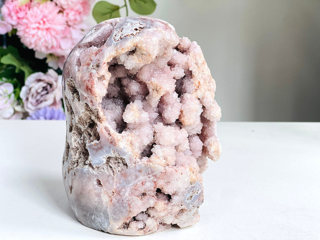 Pink Amethyst Freeform, 1.9kg Large Pink Amethyst Statement Piece, Super Druzy Pink Amethyst Crystal Freeform, Pink Amethyst Freeform
