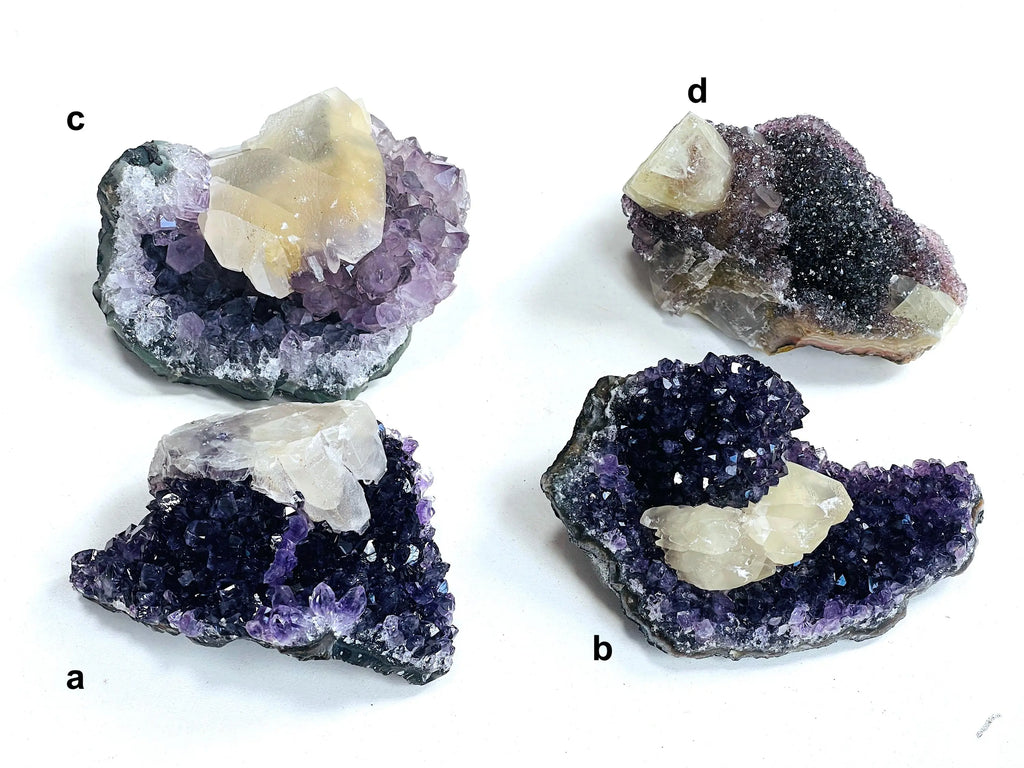 Unique Amethyst Flower with Sugar Calcite | Mineral Specimen from Uruguay