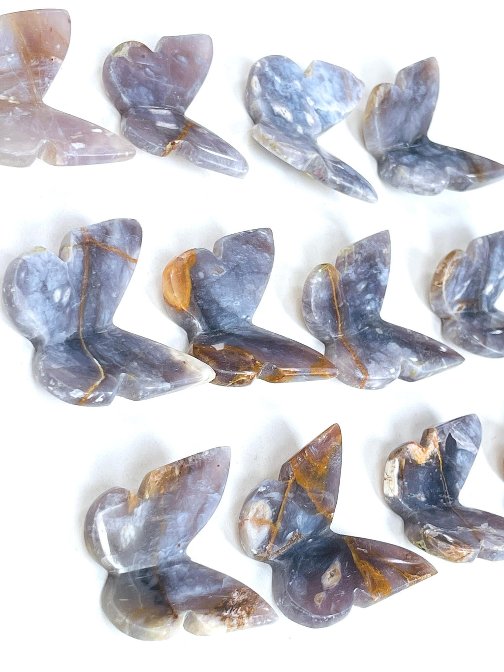 Gemstone Butterfly, Purple Chalcedony 3D butterfly, crystal gift