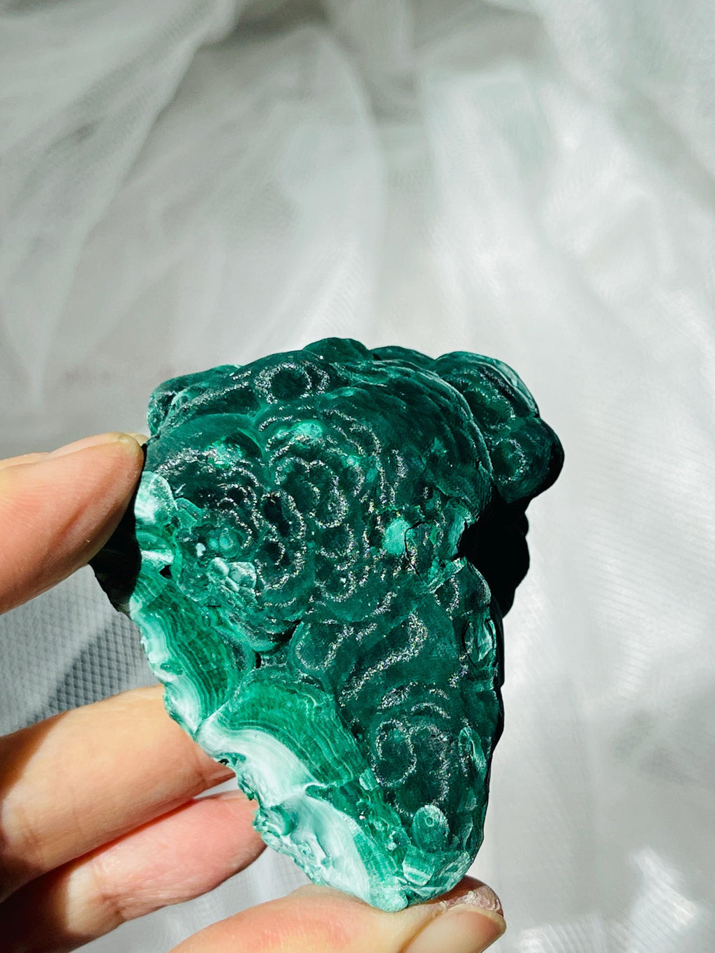 Rare Malachite Specimen, Velvet Cat Eye Malachite, Raw Malachite Crystal, Unique Crystal Gift, Healing Gemstone, Natural Malachite Stone