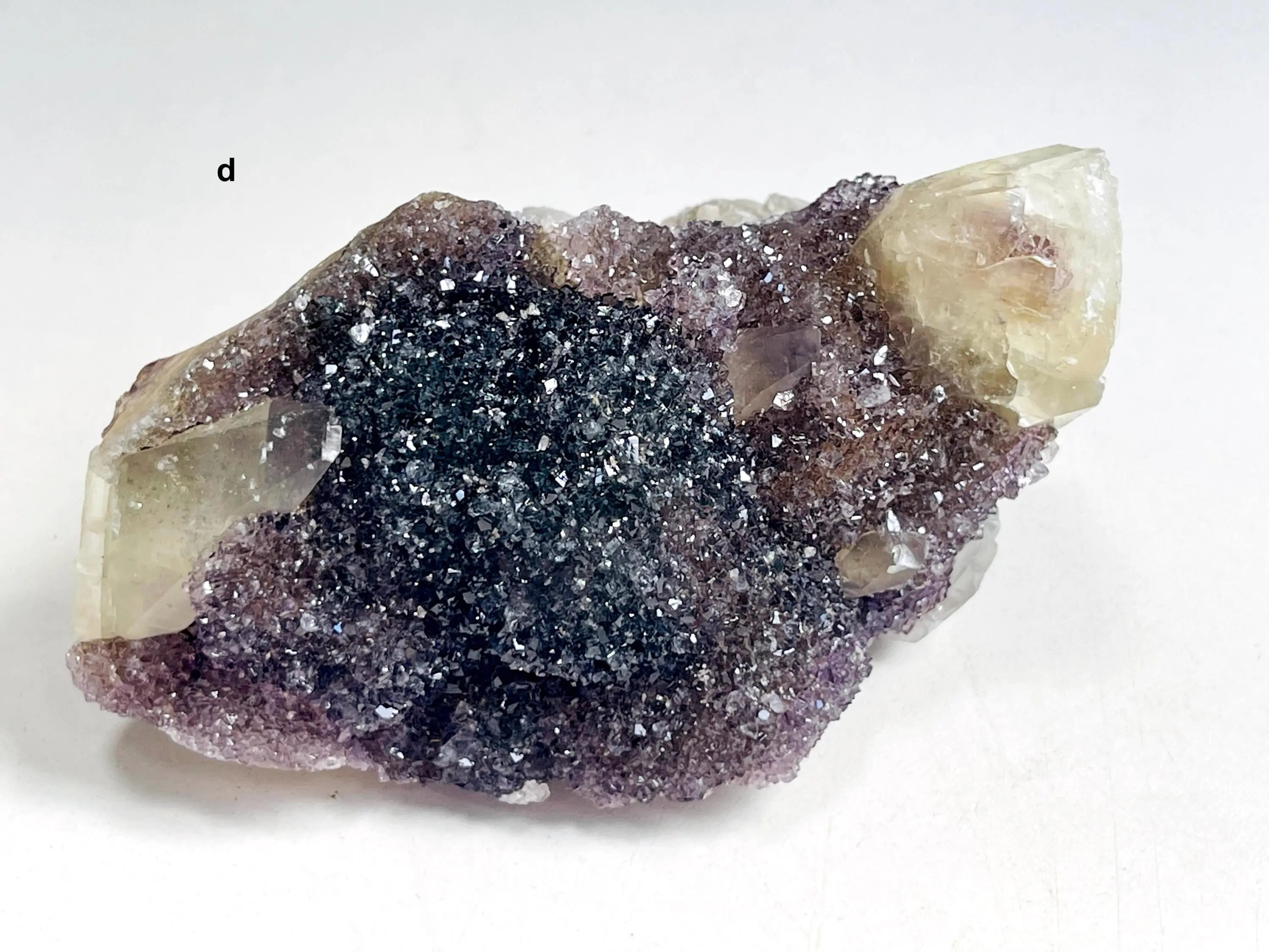 Unique Amethyst Flower with Sugar Calcite | Mineral Specimen from Uruguay