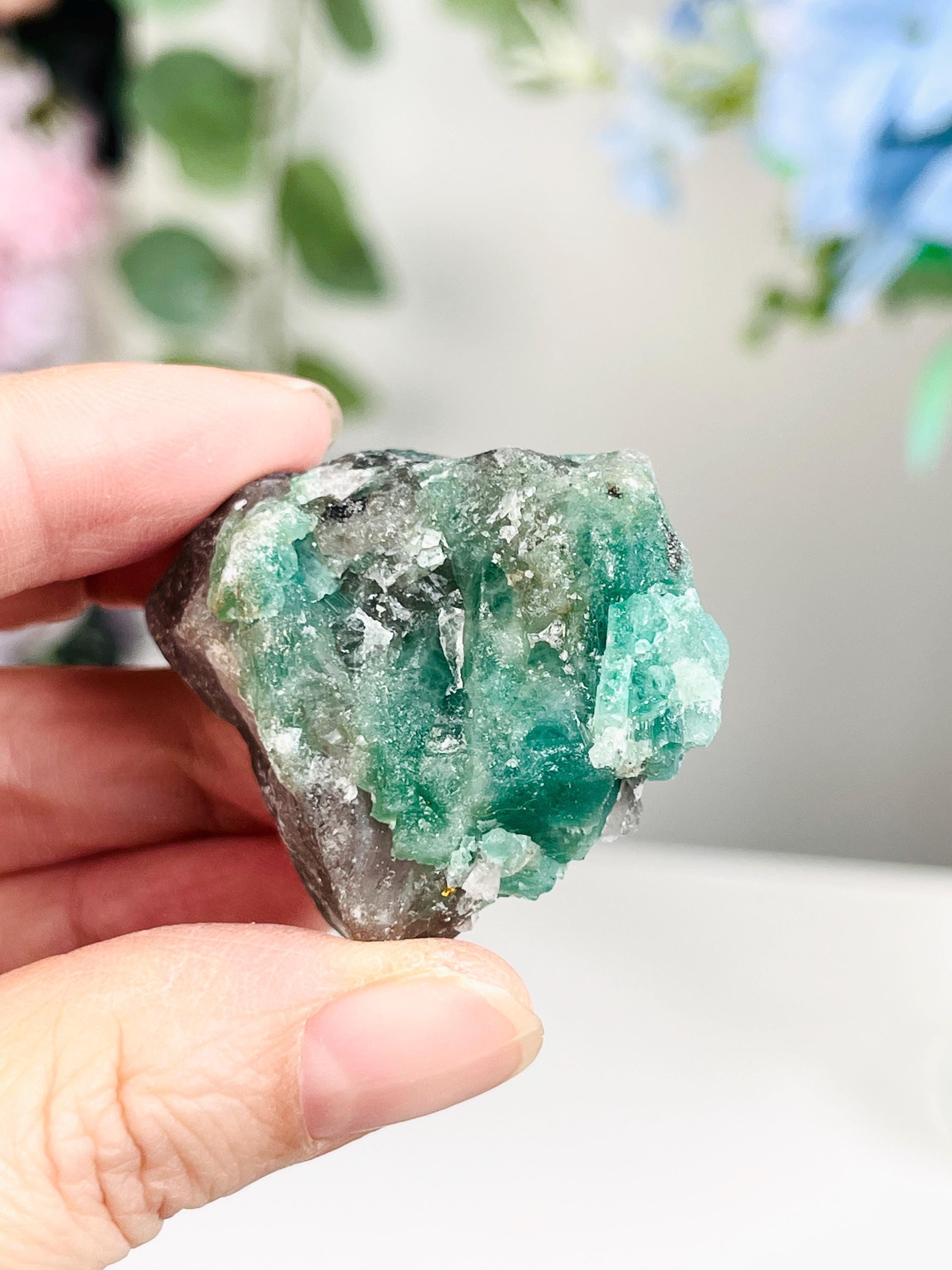 Emerald Specimen, Natural Emerald in Matrix Specimen, Emerald Crystal, Raw Emerald, Crystal Gift, Mineral Collection