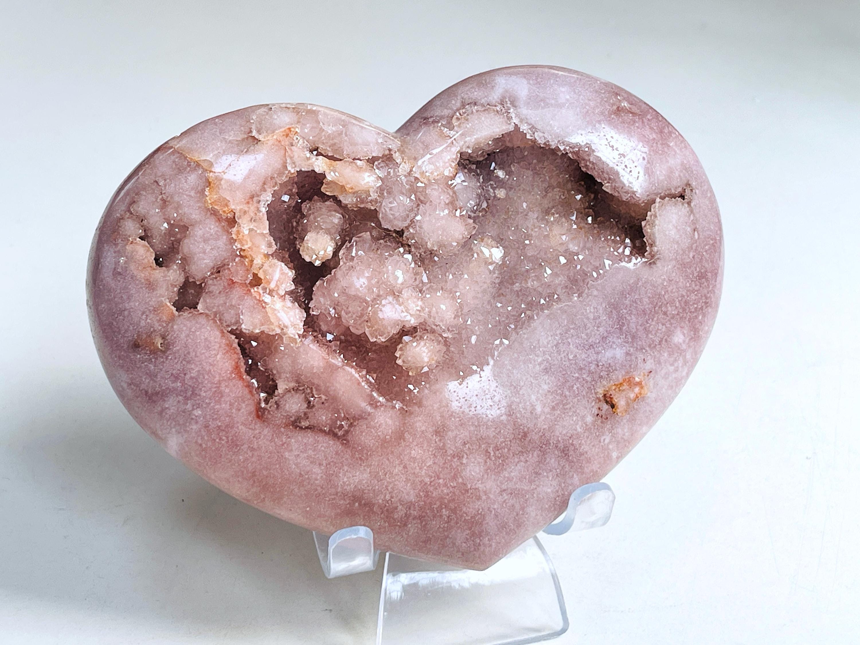 Pink Amethyst Heart, Pink Amethyst Druzy Heart, Pink Amethyst Crystal Heart, Crystal Heart, Crystal Gift, Healing Crystal