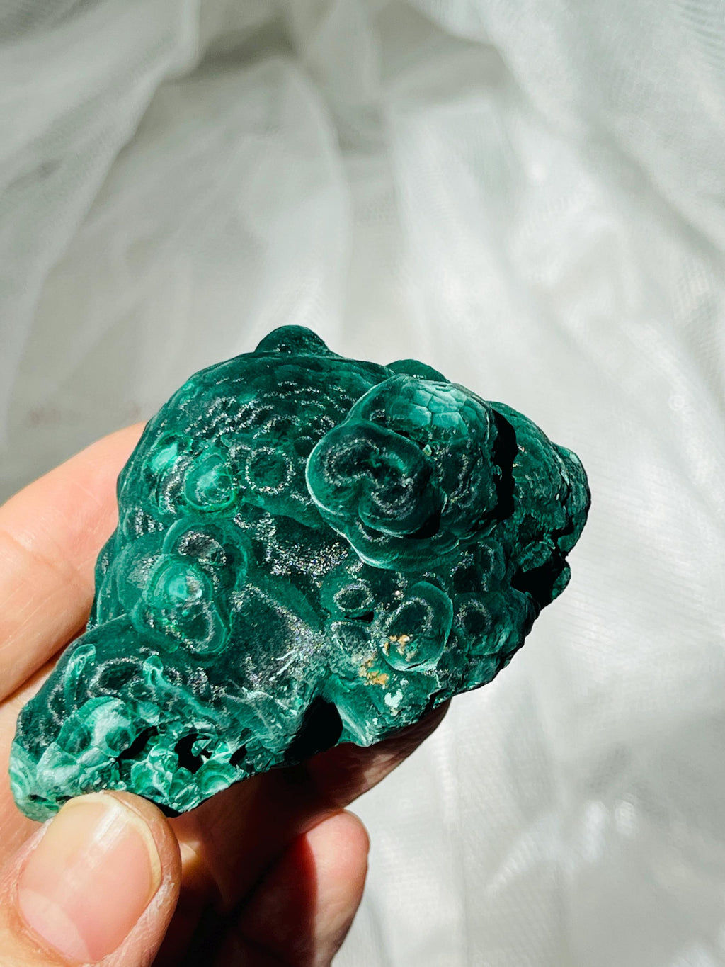 Rare Malachite Specimen, Velvet Cat Eye Malachite, Raw Malachite Crystal, Unique Crystal Gift, Healing Gemstone, Natural Malachite Stone
