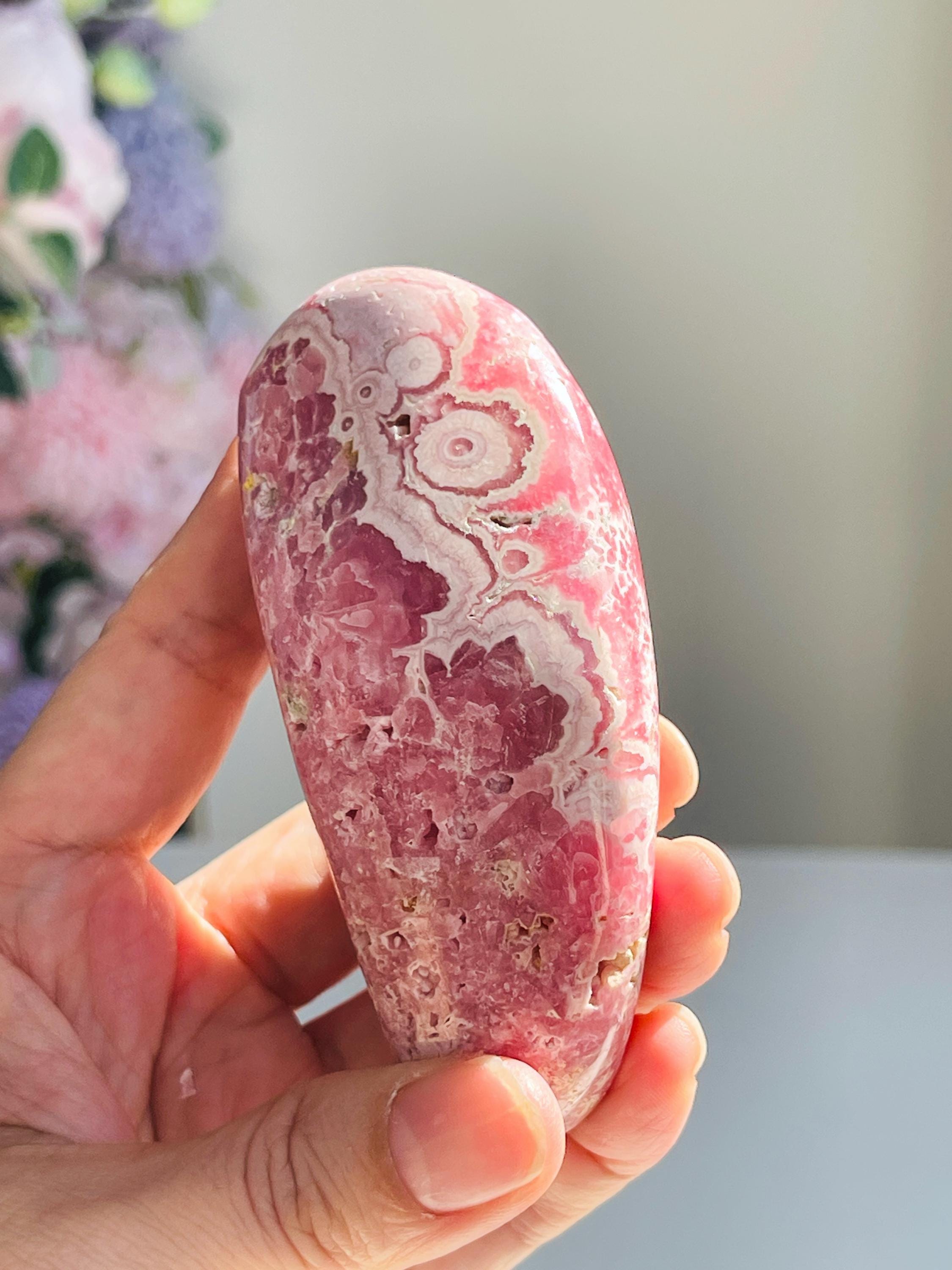 Unique Rhodochrosite Freeform, Natural Rhodochrosite, Argentina Pink Rhodochrosite, Crystal Gift, Mineral Collection