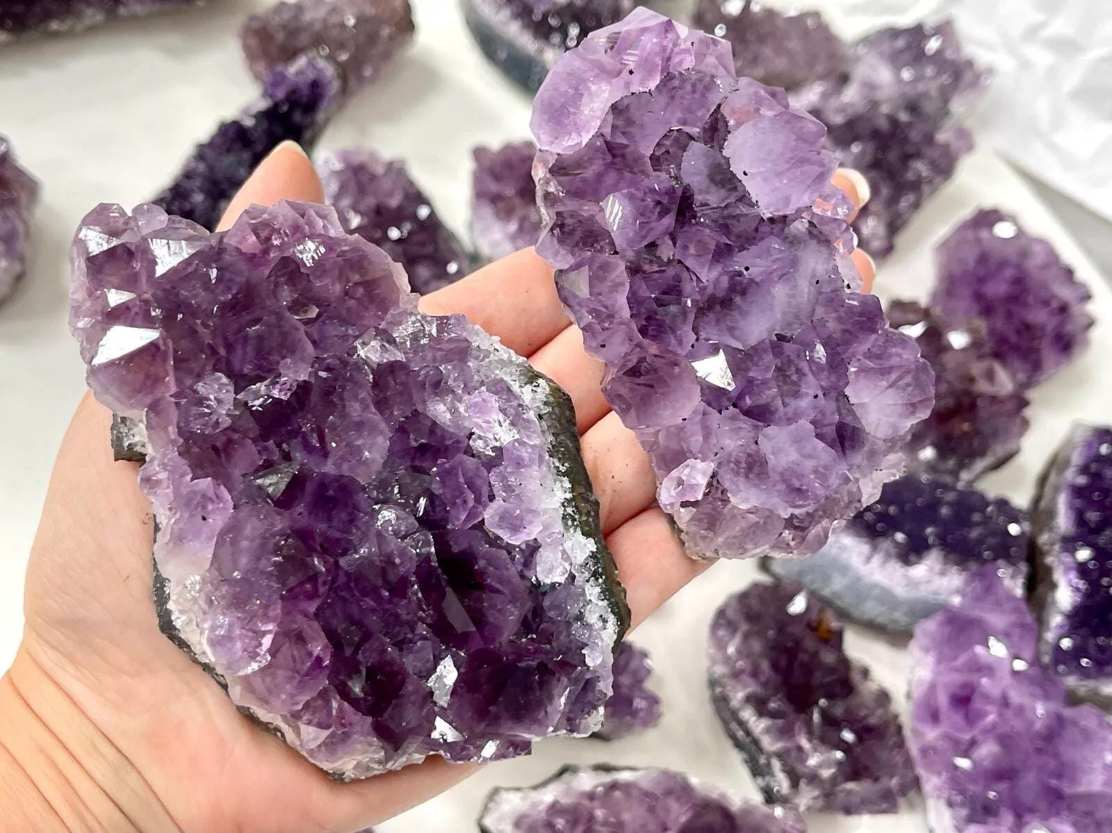 Amethyst Cluster, AAA Quality Raw Amethyst Druzy Cluster,  Amethyst Geode Cluster, Healing Crystal, Unique Crystal Gift
