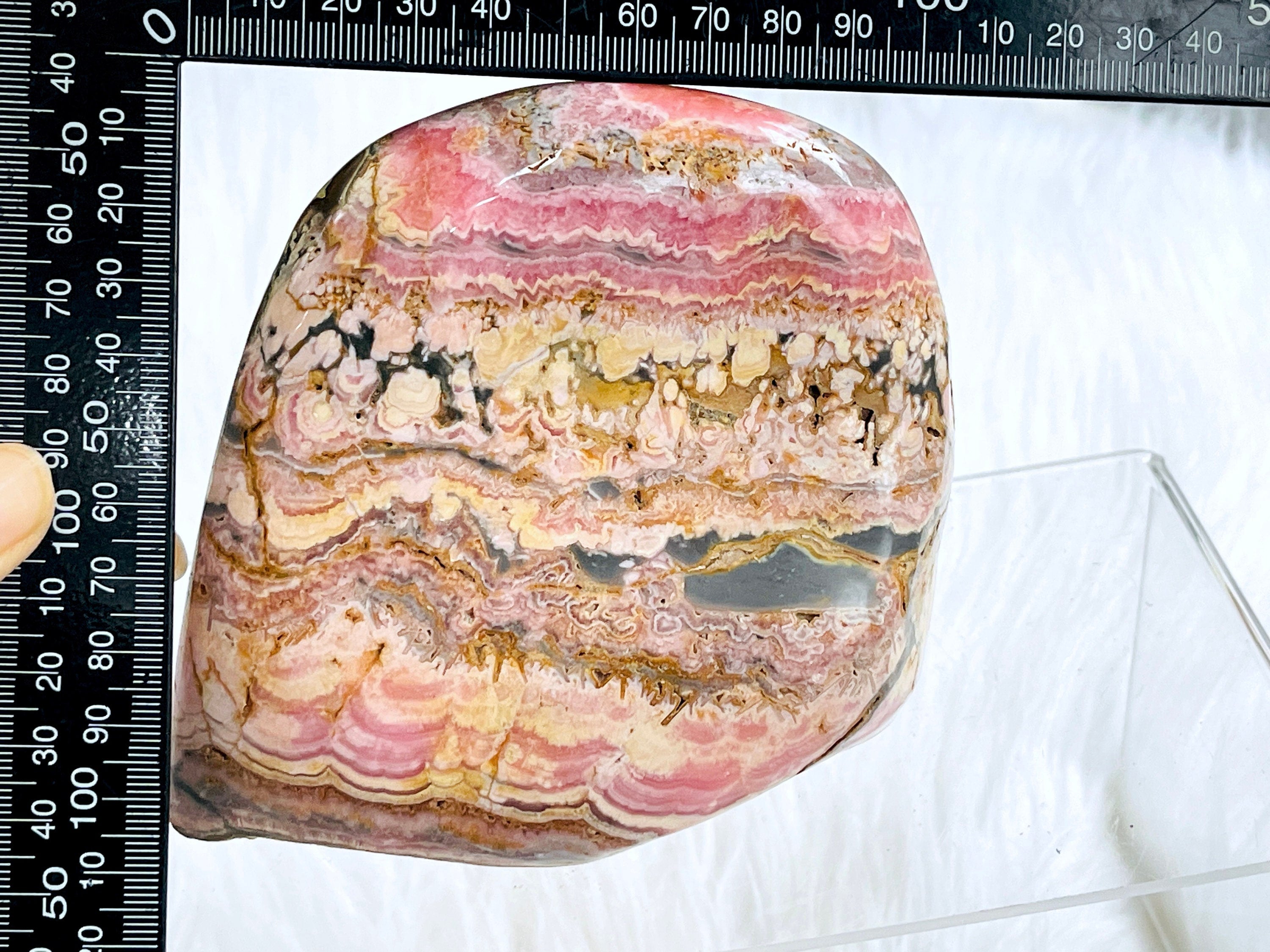Rare 1.9kg AAA Rhodochrosite Freeform – Semi-Polished Pink Crystal, Capillitas Mine, Argentina