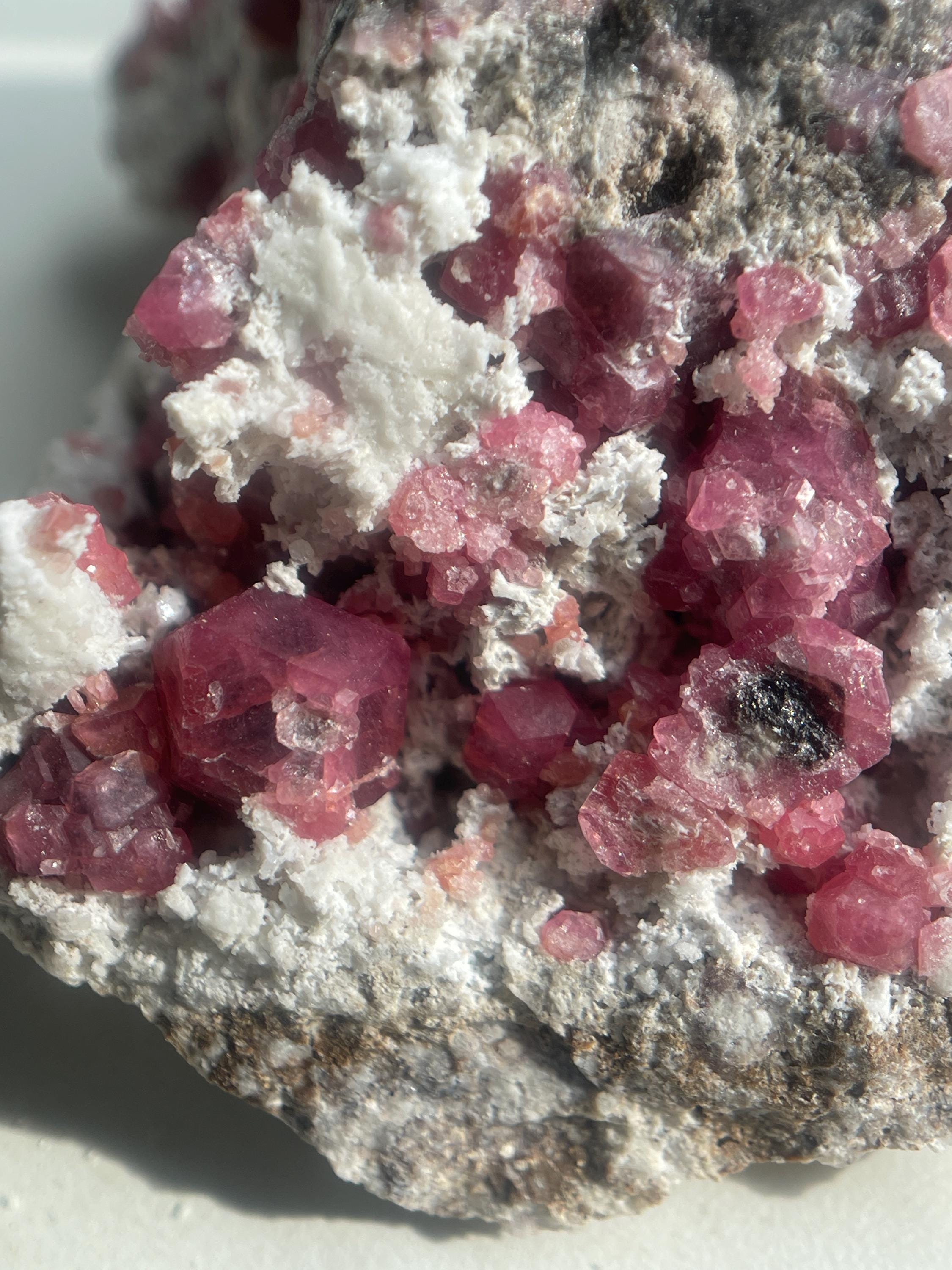 Grossular Garnet, High Grade Rare Raspberry Pink Garnet Mineral Specimen ~ Coahuila, Mexico -2