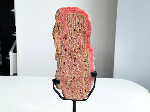 769g Rhodochrosite Slab, Unique Argentina Pink Rhodochrosite Crystal, Natural Mineral for Collection, Healing Stone, Gift for Crystal Lovers - Million Years Crystal