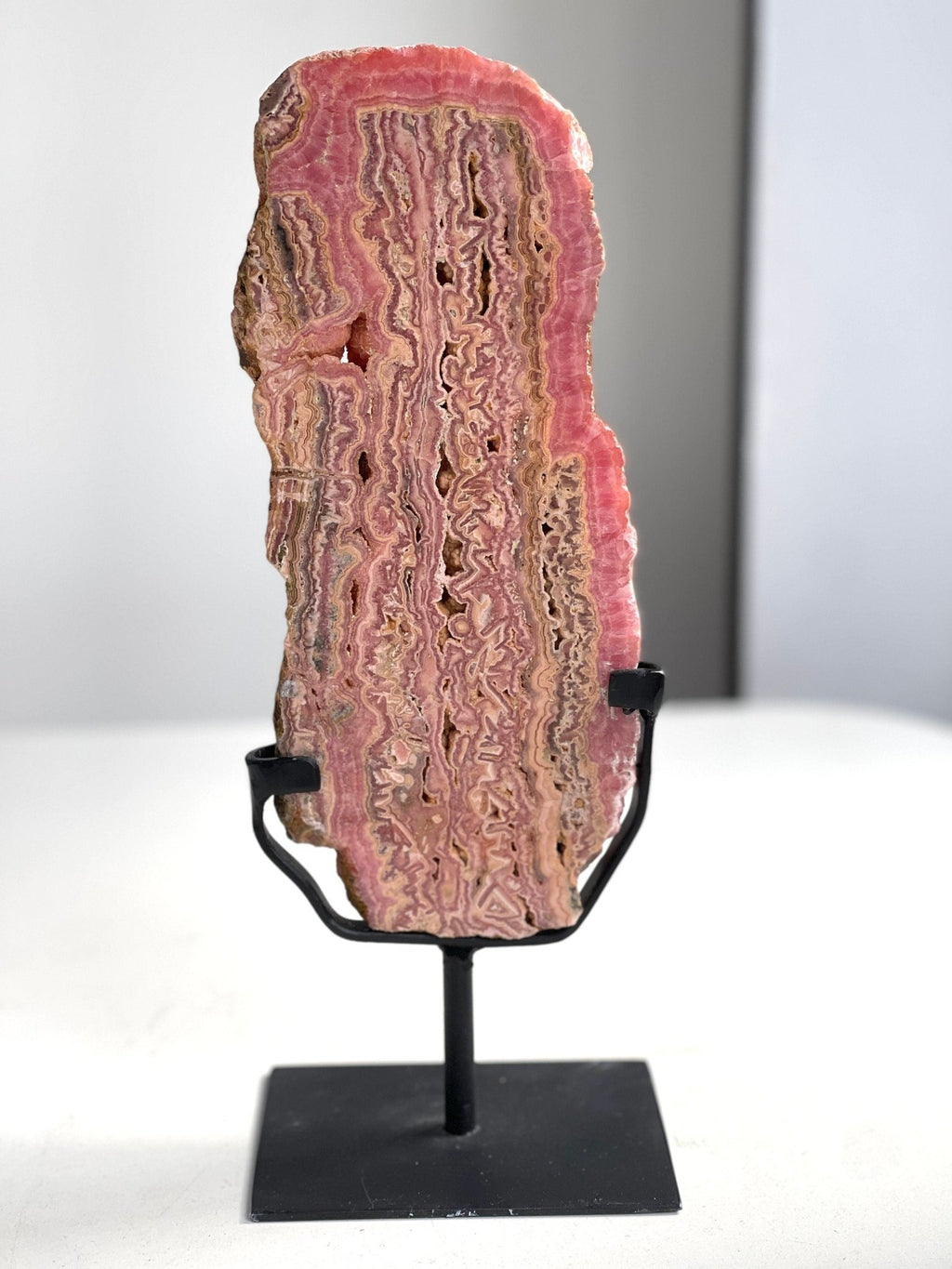 769g Rhodochrosite Slab, Unique Argentina Pink Rhodochrosite Crystal, Natural Mineral for Collection, Healing Stone, Gift for Crystal Lovers - Million Years Crystal