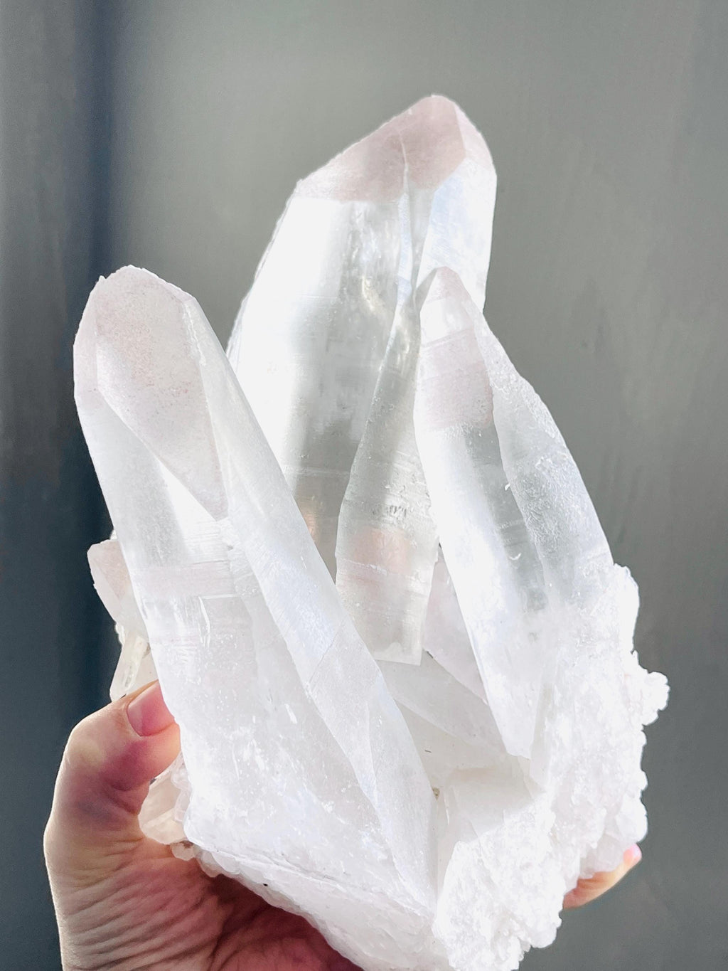 2.84kg XXL Lemurian Quartz Cluster with Pink Lithium – Rare Statement Crystal, Healing Energy, Collector's Gift