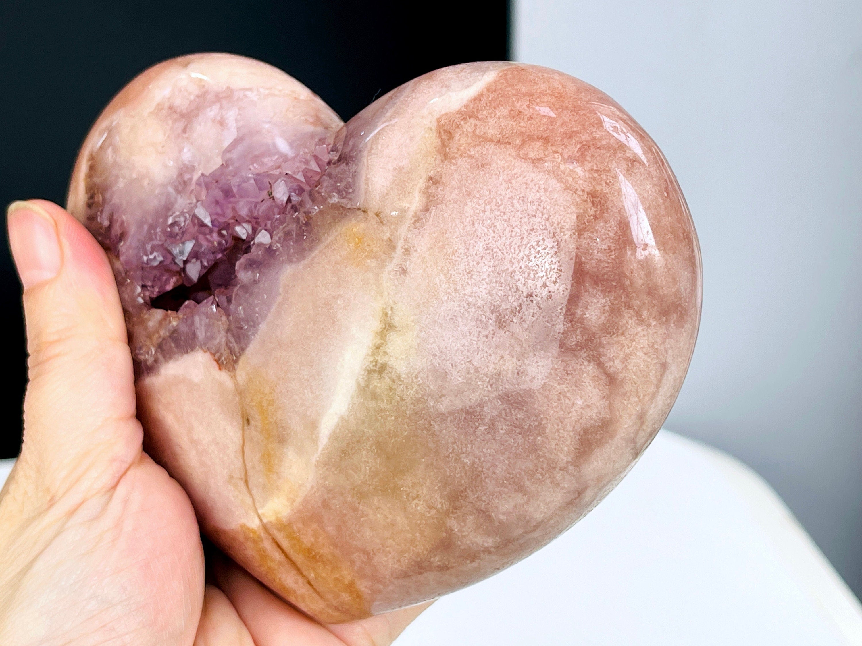 Pink Amethyst, High Quality Pink Amethyst Heart, Pink Amethyst Crystal Heart, Crystal Heart, Crystal Gift, Healing Crystal
