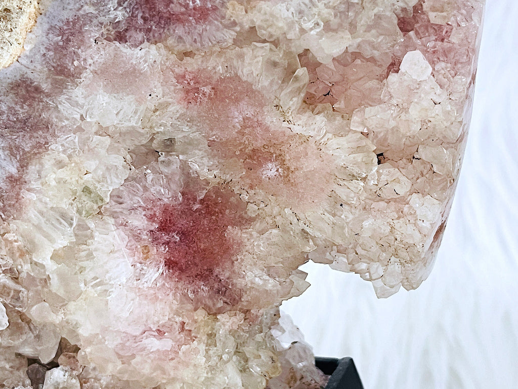 Pink Amethyst, 5.9kg Pink Amethyst Slab on Stands,  Amazing Pink Amethyst Druzy Slabs, Natural Pink Amethyst on Stand, Crystal Gift