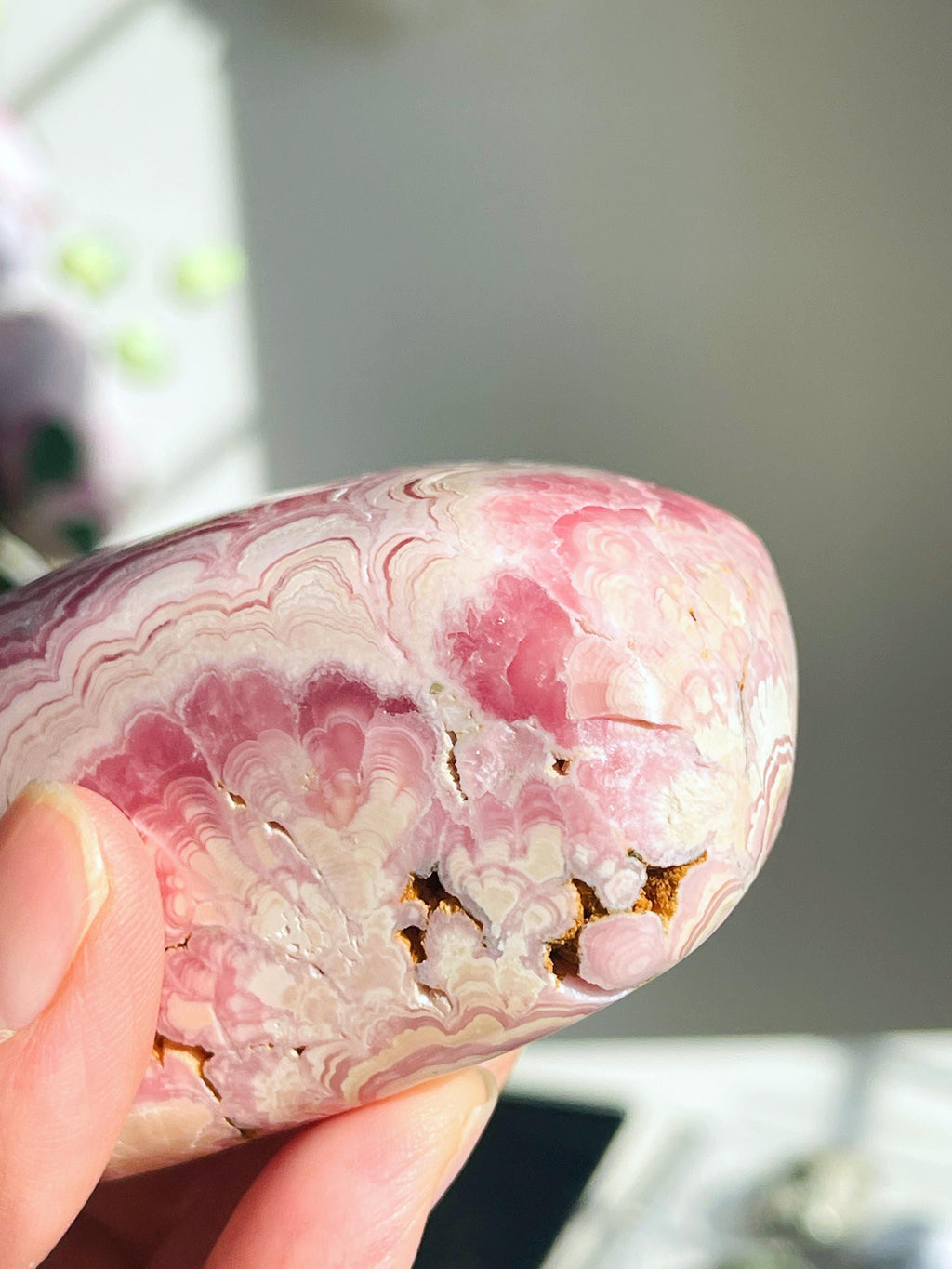 Unique Rhodochrosite Freeform, Natural Rhodochrosite, Argentina Pink Rhodochrosite, Crystal Gift, Mineral Collection