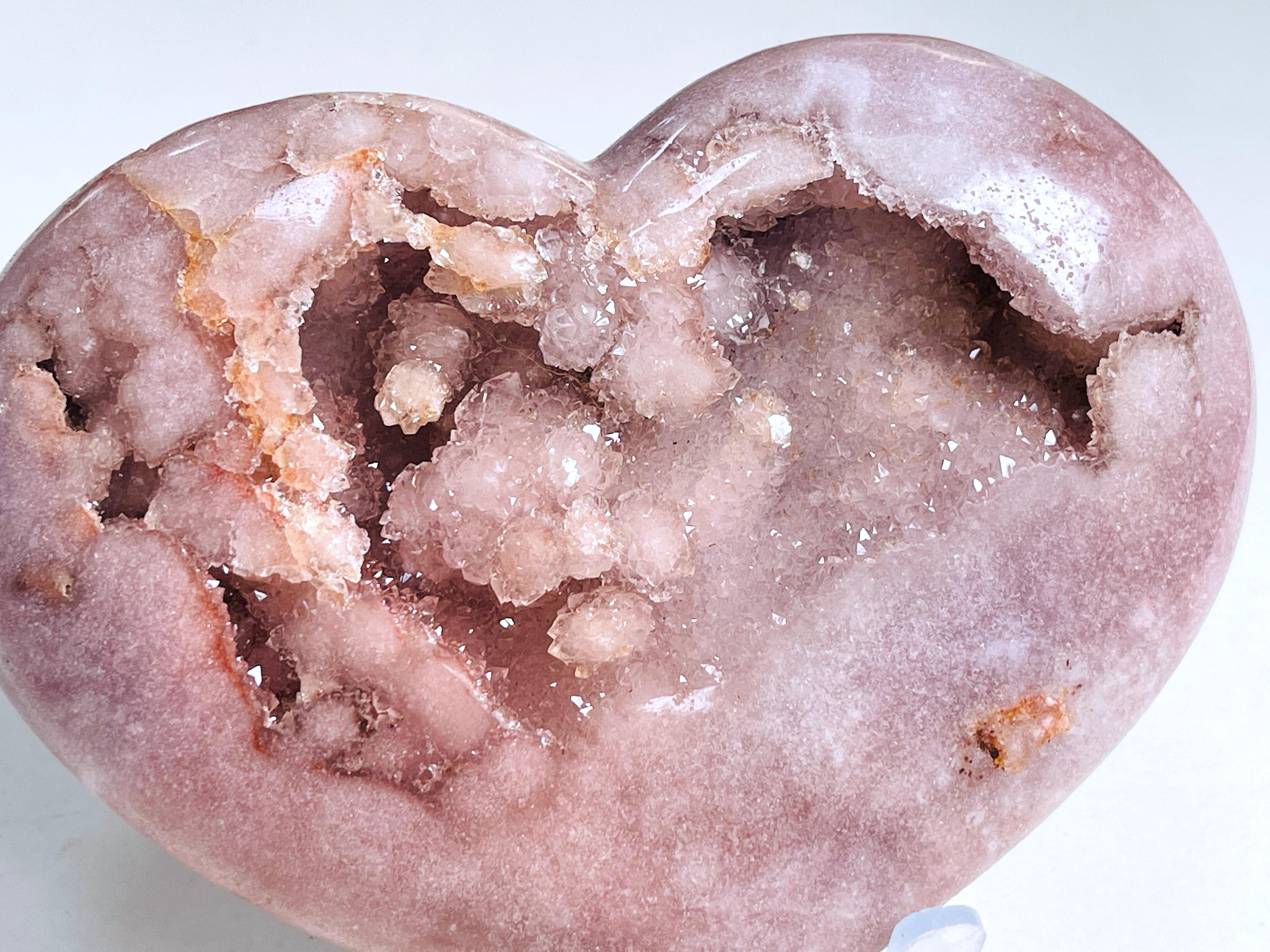 Pink Amethyst Heart, Pink Amethyst Druzy Heart, Pink Amethyst Crystal Heart, Crystal Heart, Crystal Gift, Healing Crystal