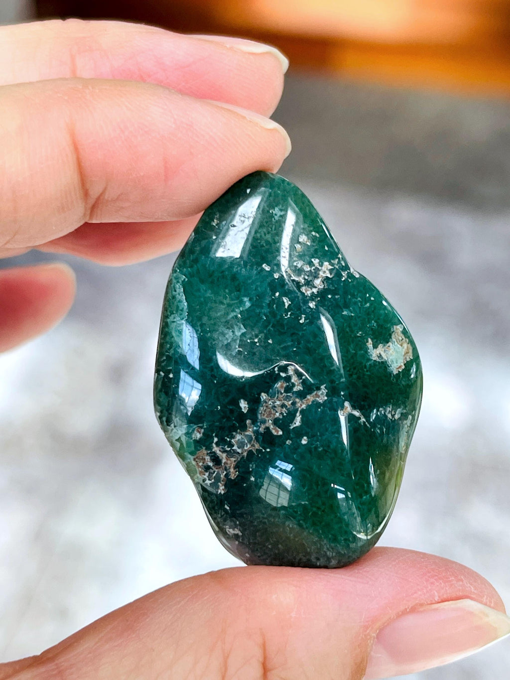 8th Vein Ocean Jasper – Very Rare Old Stock V8 Ocean Jasper, Collectible Orbicular Jasper, Unique Polished Stone, Healing Crystal -7