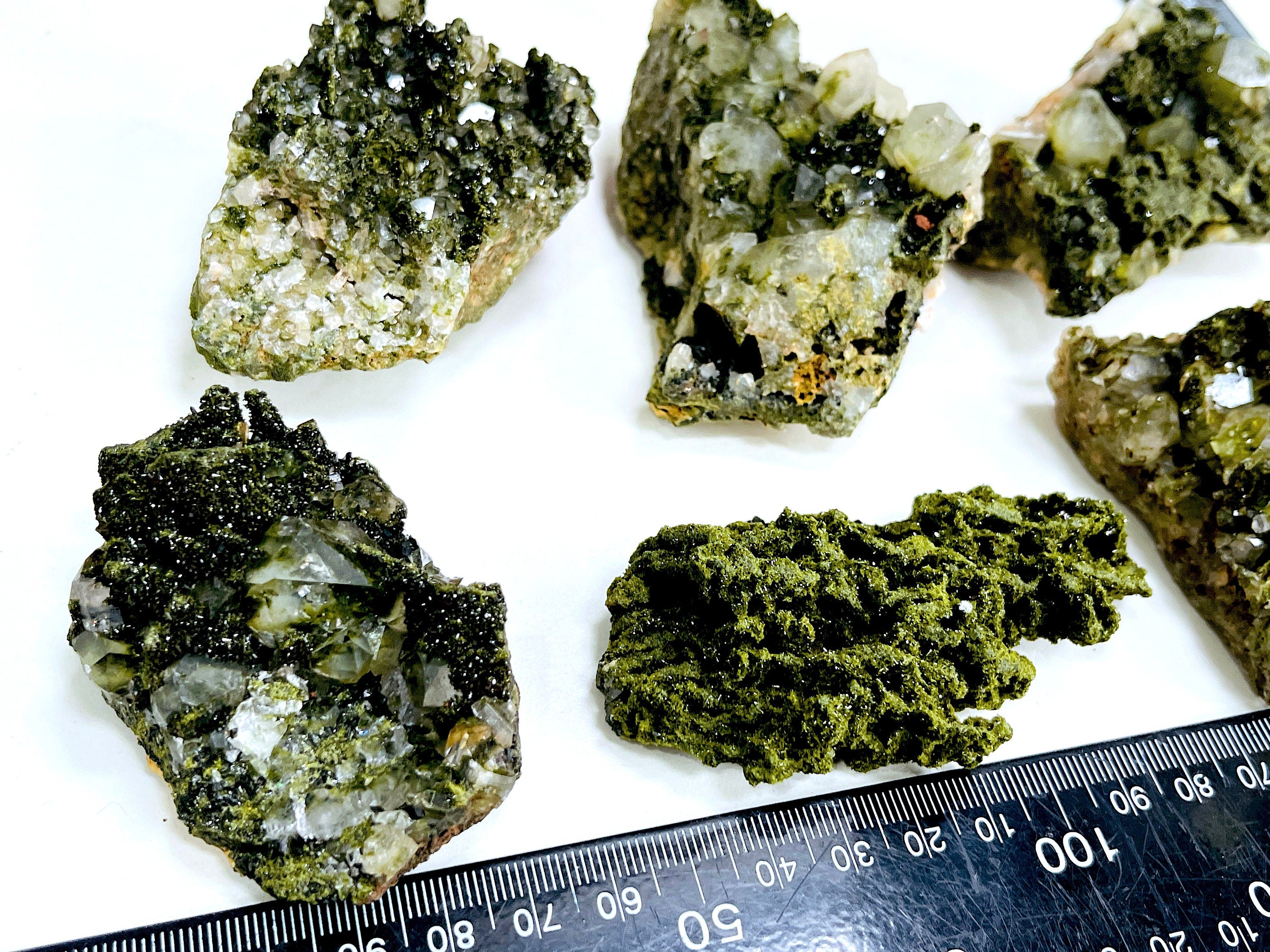 Super Sparkly Forest Epidote with Quartz Specimen, Forest Quartz