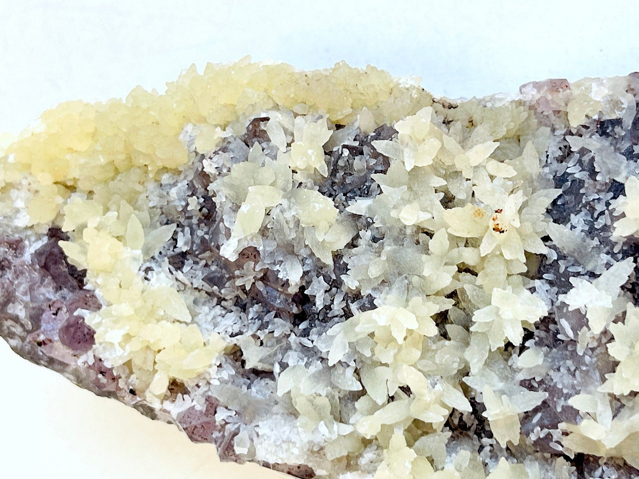 878g Amethyst with Calcite Mineral Specimen - Million Years Crystal