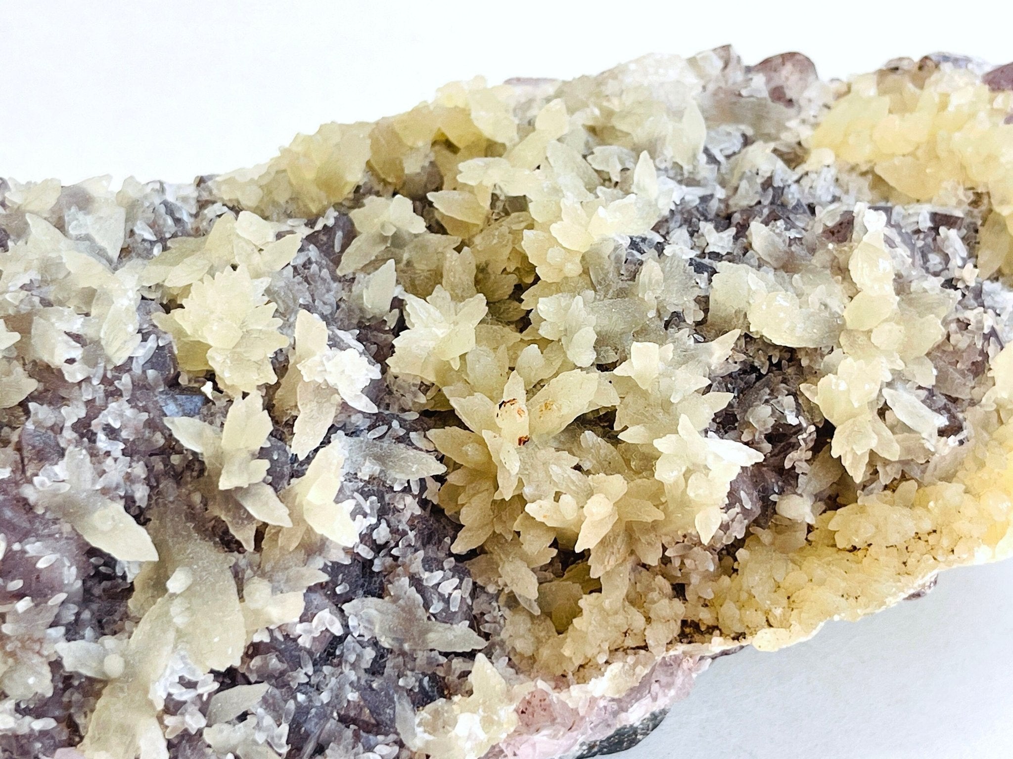 878g Amethyst with Calcite Mineral Specimen - Million Years Crystal