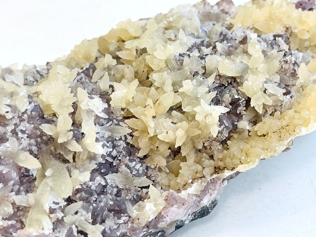 878g Amethyst with Calcite Mineral Specimen - Million Years Crystal